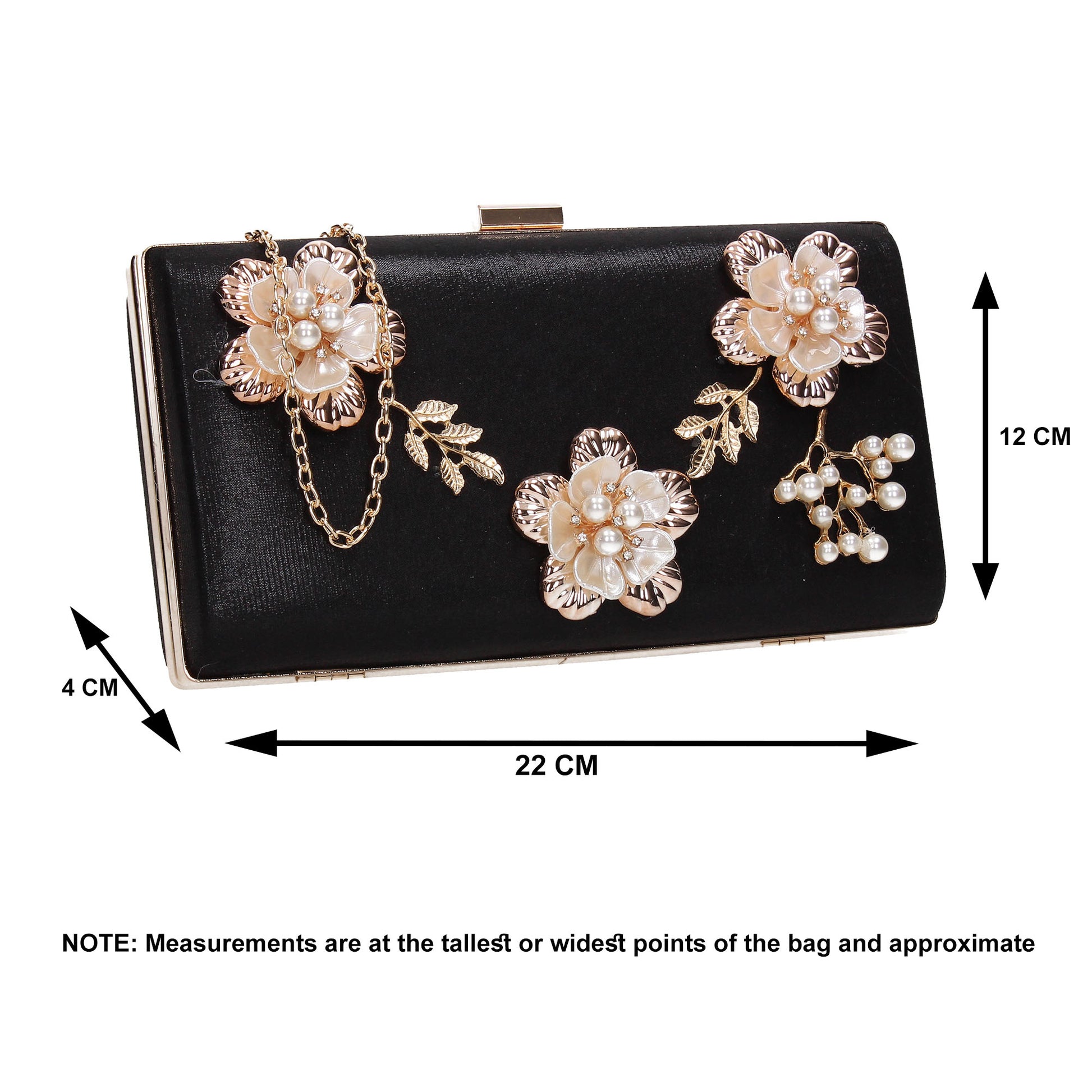 SWANKYSWANS Payton Floral Detail Clutch Bag Pink Cute Cheap Clutch Bag For Weddings School and Work