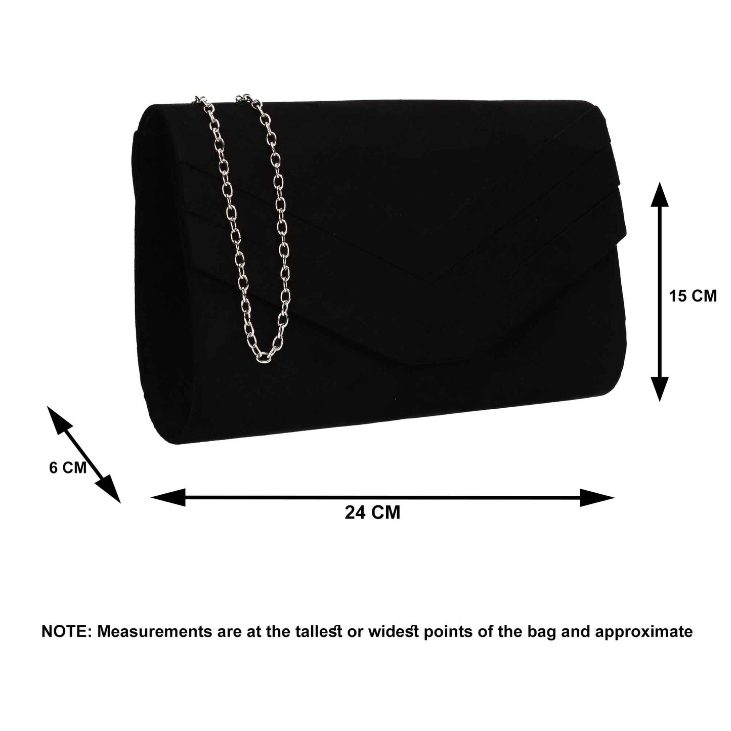 SWANKYSWANS Samantha V Detail Clutch Bag Indigo Cute Cheap Clutch Bag For Weddings School and Work