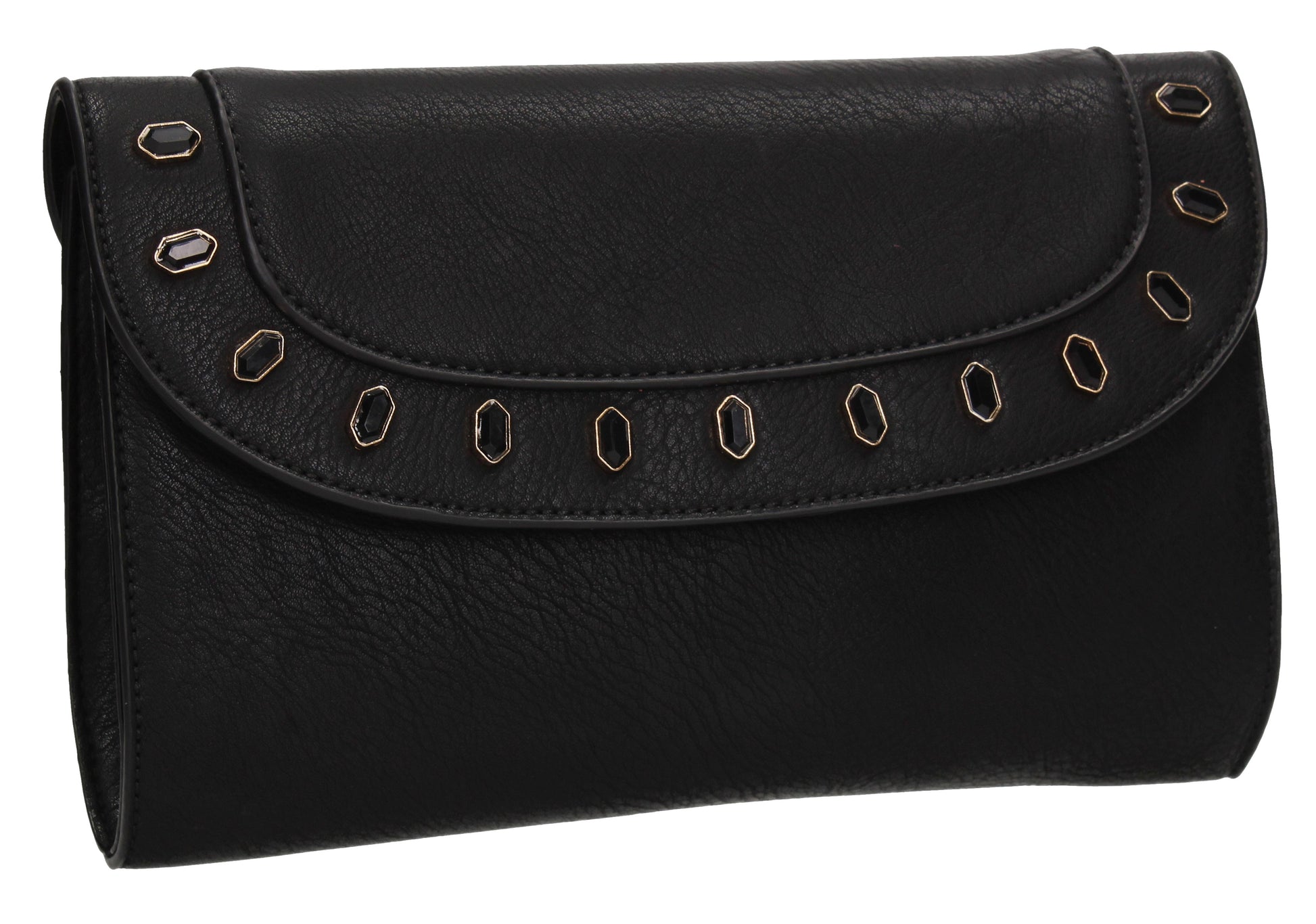 SWANKYSWANS Tiare Onyx Style Clutch Bag Black Cute Cheap Clutch Bag For Weddings School and Work