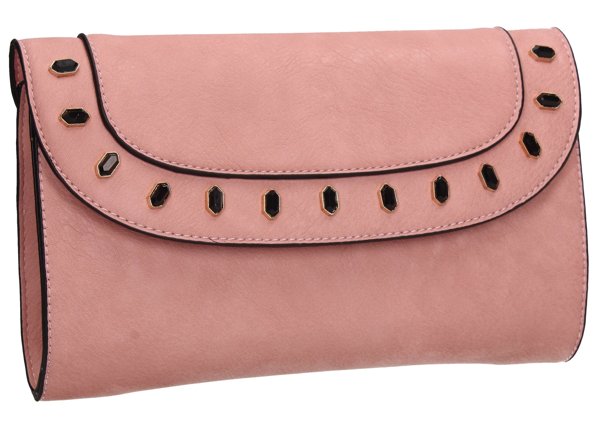 SWANKYSWANS Tiare Onyx Style Clutch Bag Pink Cute Cheap Clutch Bag For Weddings School and Work