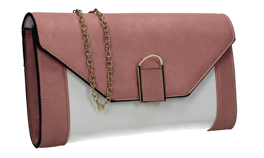 SWANKYSWANS Sydney Clutch Bag Pink Cute Cheap Clutch Bag For Weddings School and Work