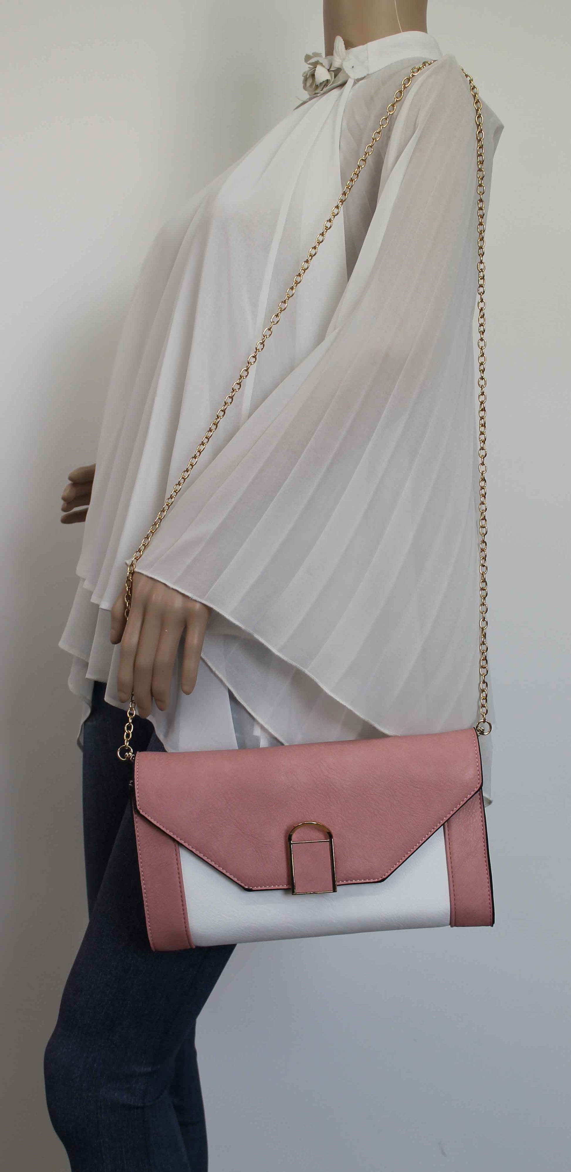 SWANKYSWANS Sydney Clutch Bag Pink Cute Cheap Clutch Bag For Weddings School and Work