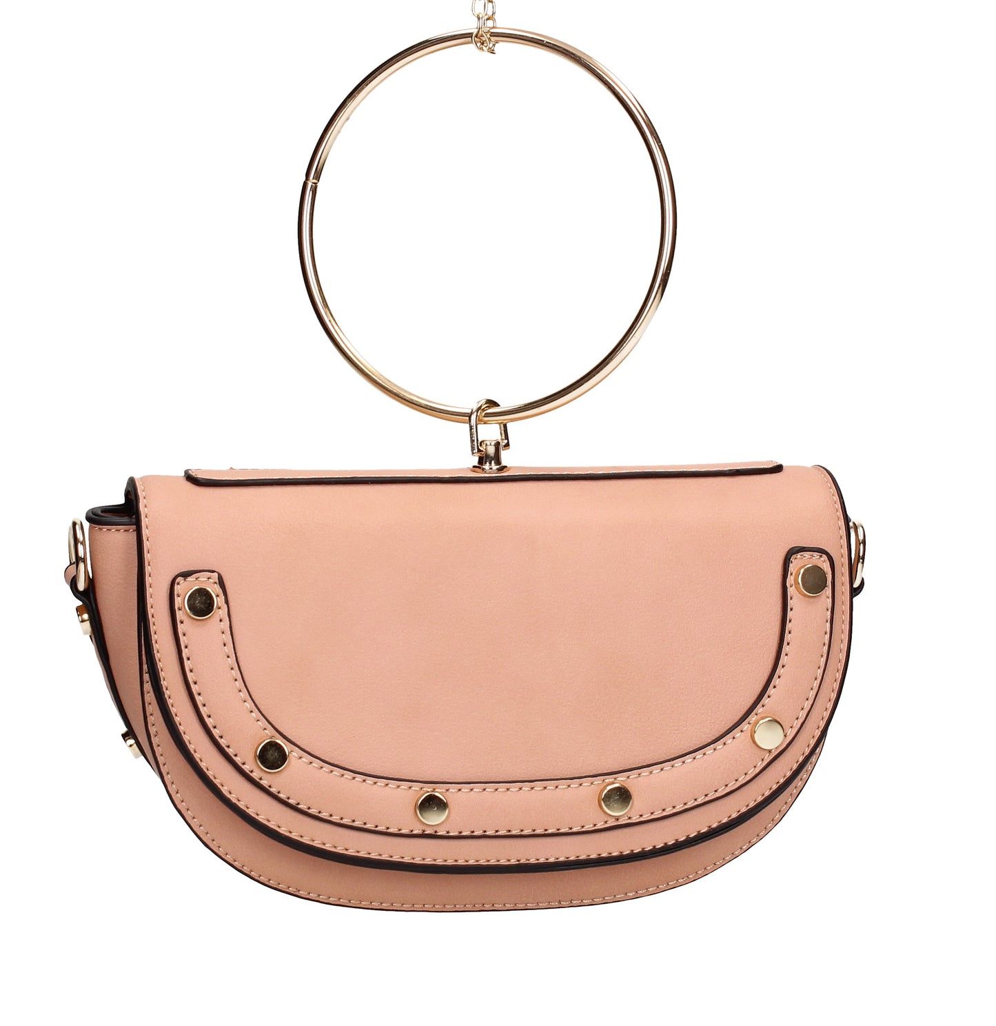 SWANKYSWANS Lulu Ring Handle Clutch Bag Pink Cute Cheap Clutch Bag For Weddings School and Work