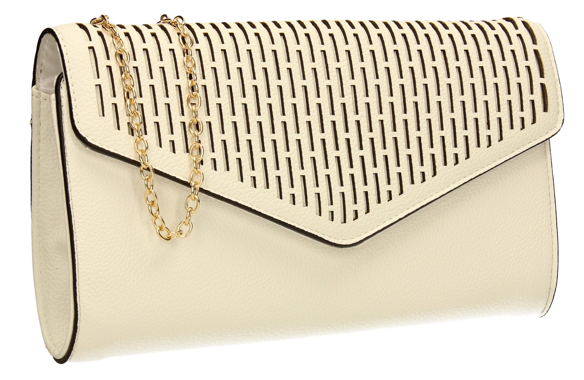 SWANKYSWANS Andrea Clutch Bag White Cute Cheap Clutch Bag For Weddings School and Work