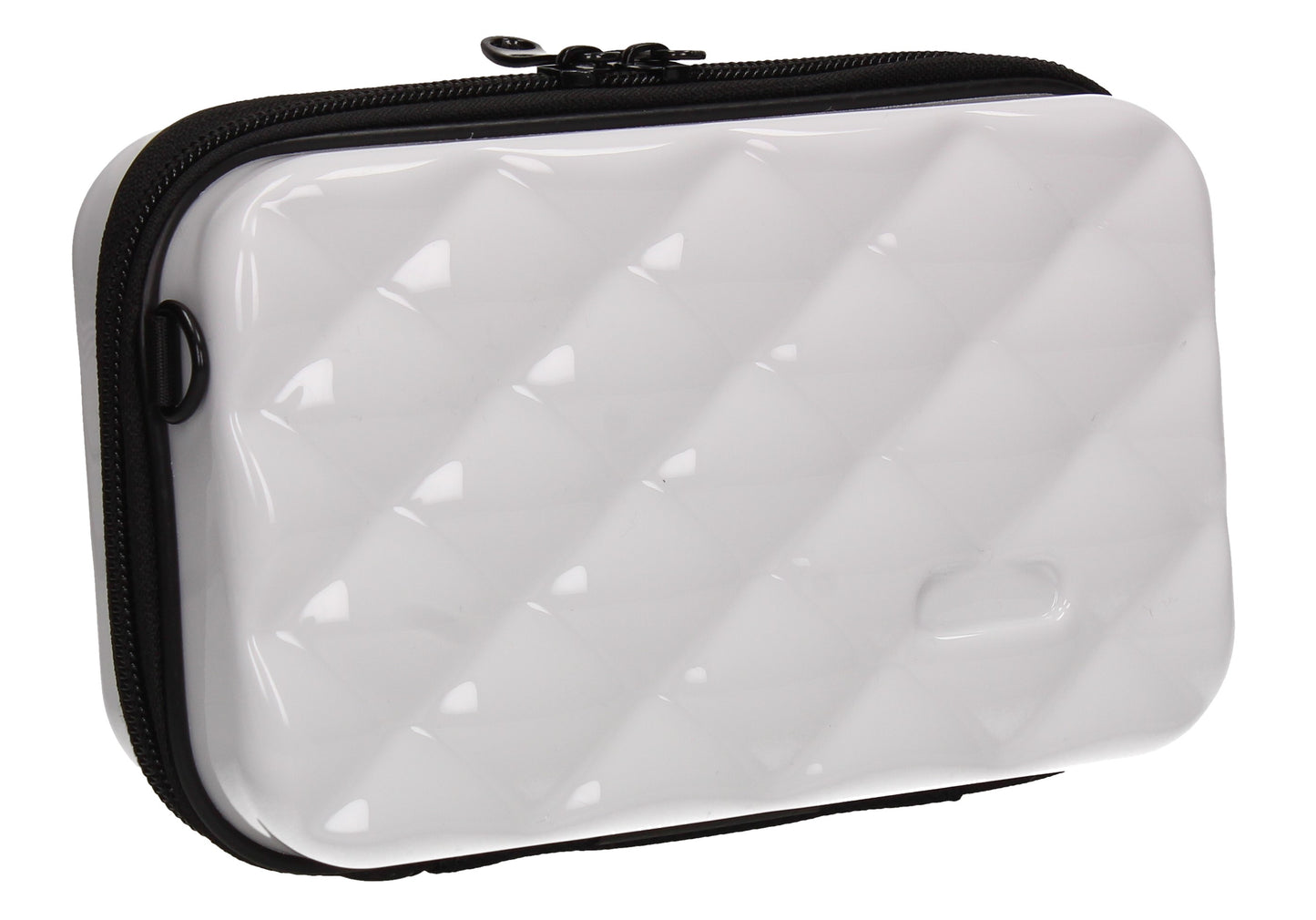 Natalia Acrylic Shell Compact Box Crossbody Bag White