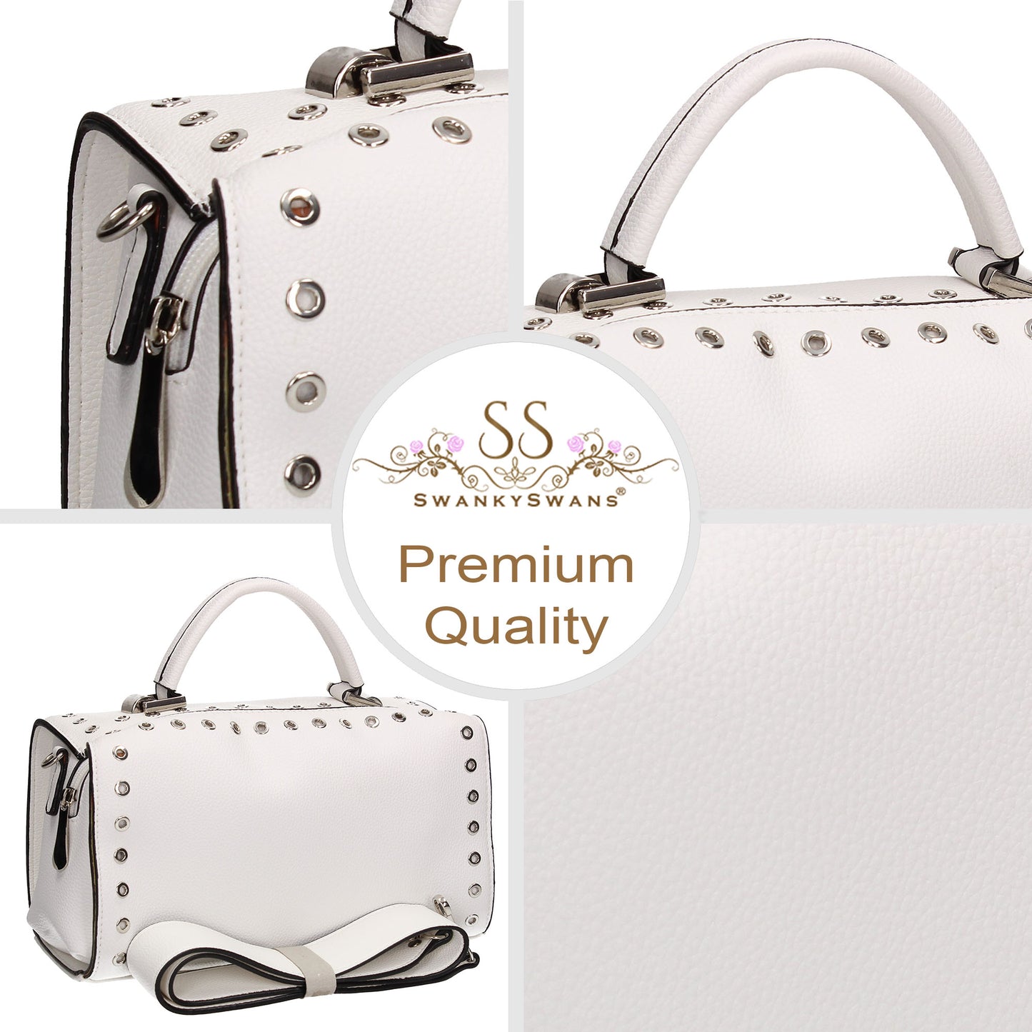 Buy your Anna Handbag White Today! Buy with confidence from Swankyswans