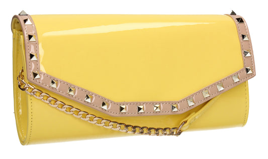 SWANKYSWANS Juno Clutch Bag Yellow Cute Cheap Clutch Bag For Weddings School and Work