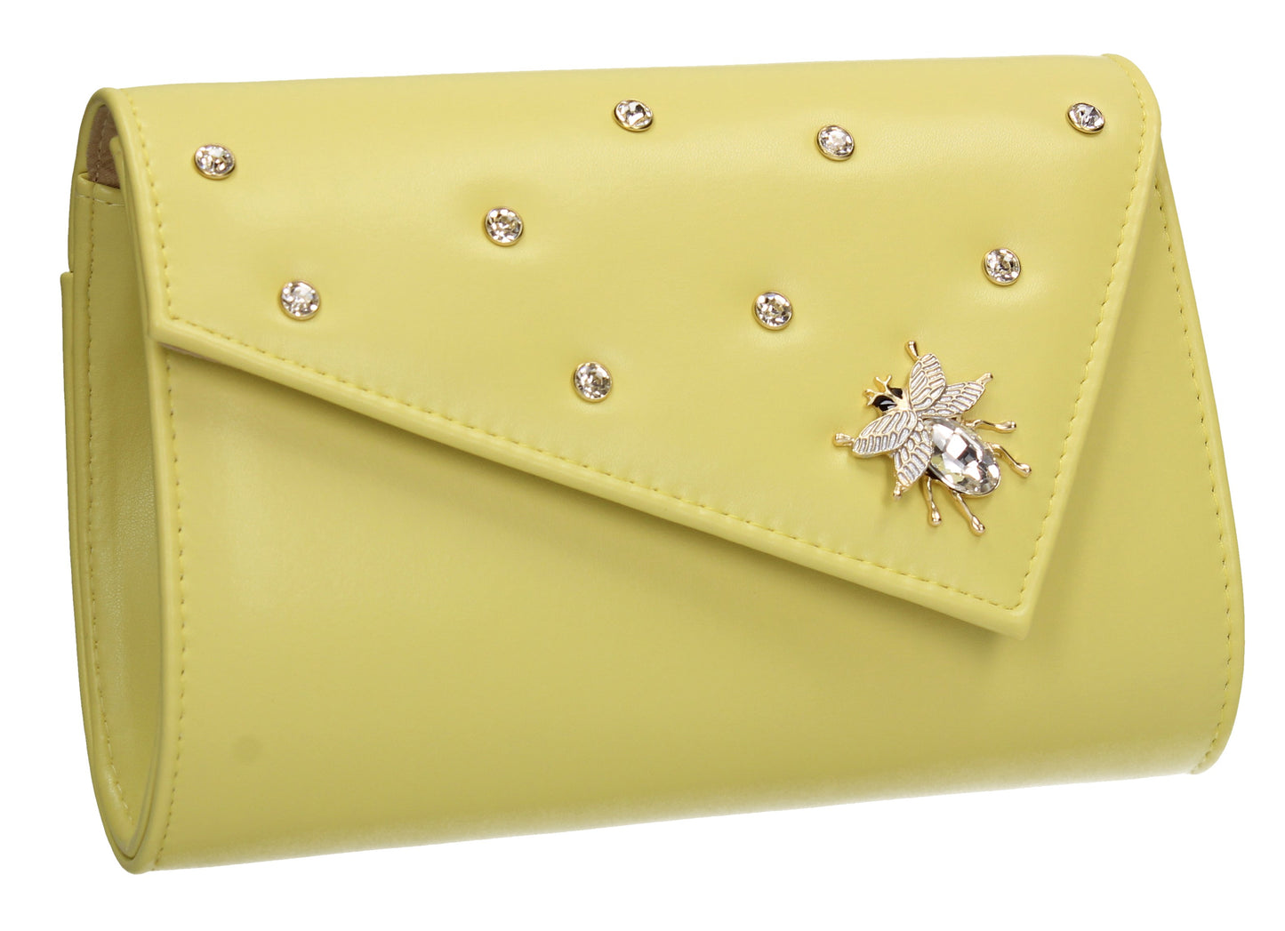 SWANKYSWANS Nylah Clutch Bag Yellow Cute Cheap Clutch Bag For Weddings School and Work