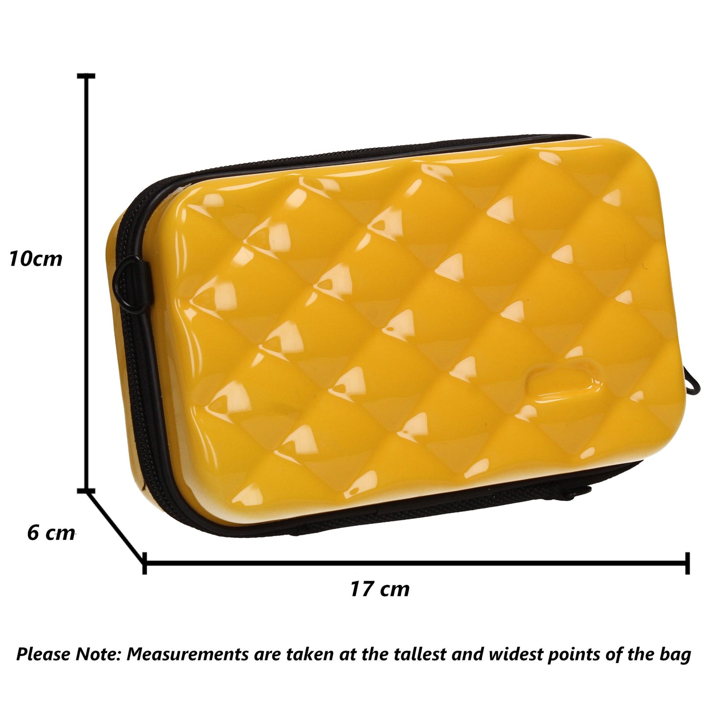 Natalia Acrylic Shell Compact Box Crossbody Bag Yellow