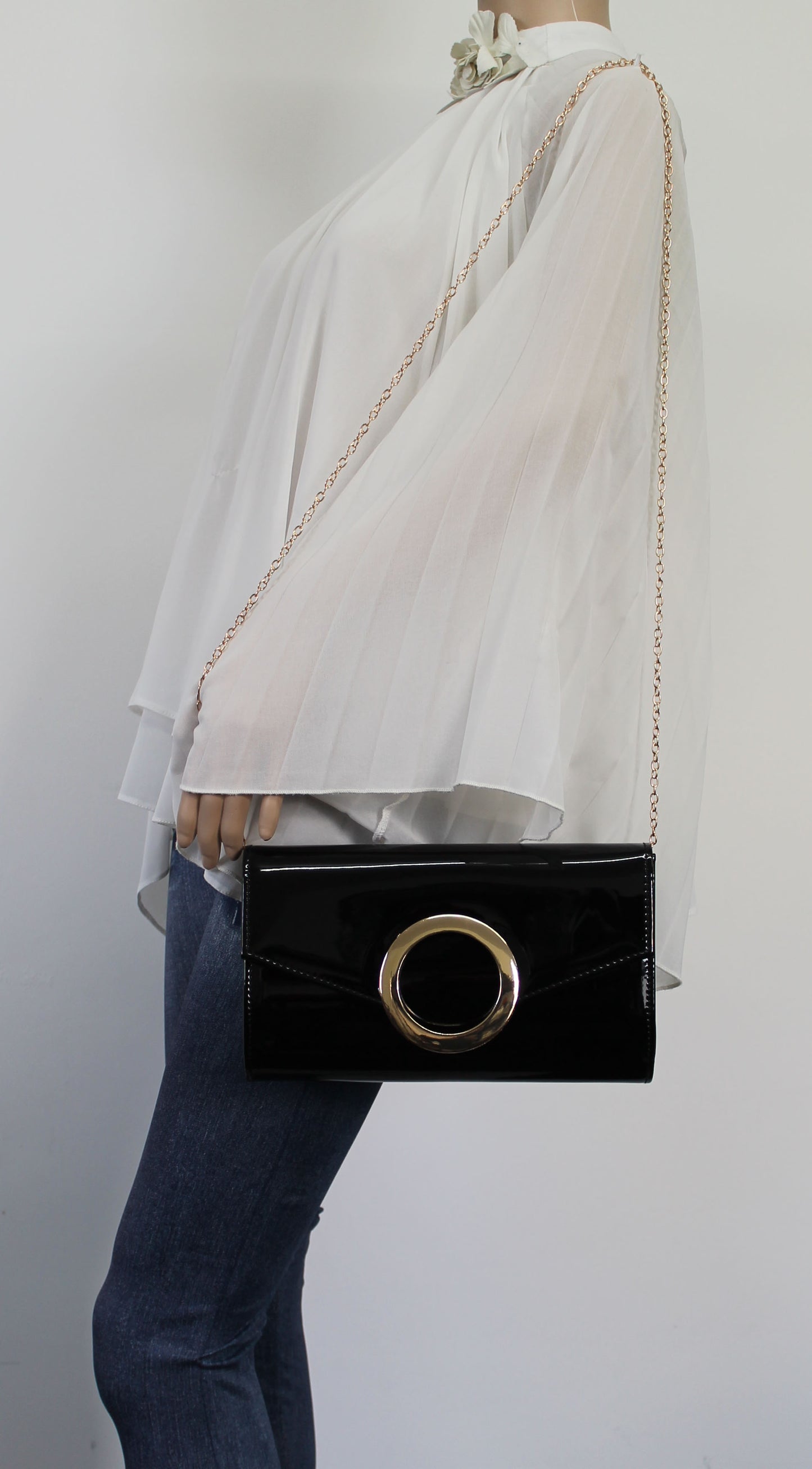 SWANKYSWANS Marnie Clutch Bag Black Cute Cheap Clutch Bag For Weddings School and Work