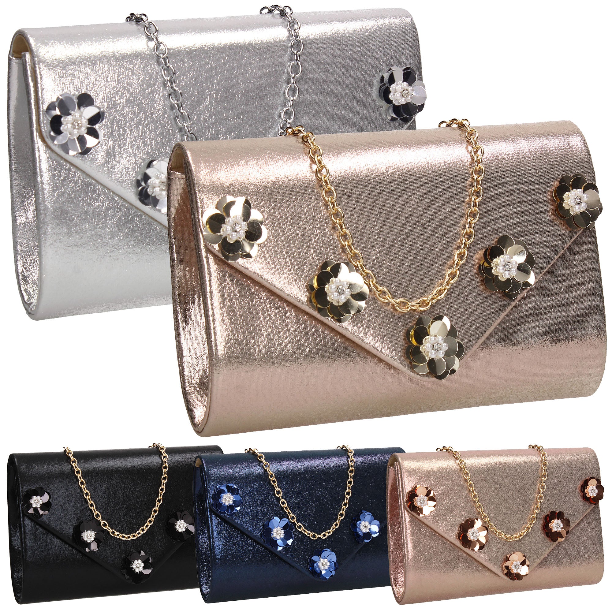 Evening clutch - Women's handbag - Champagne color