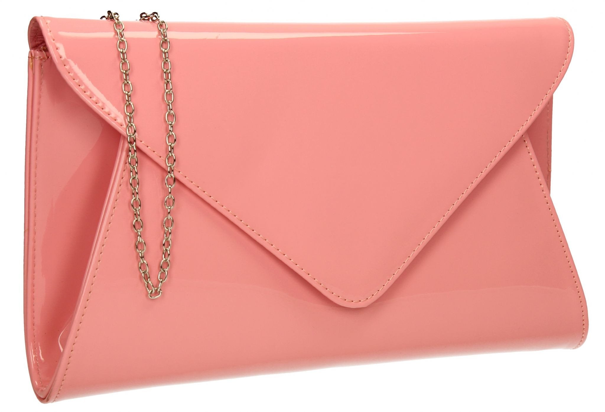 Light Pink Satin Pleated Clutch Bag |