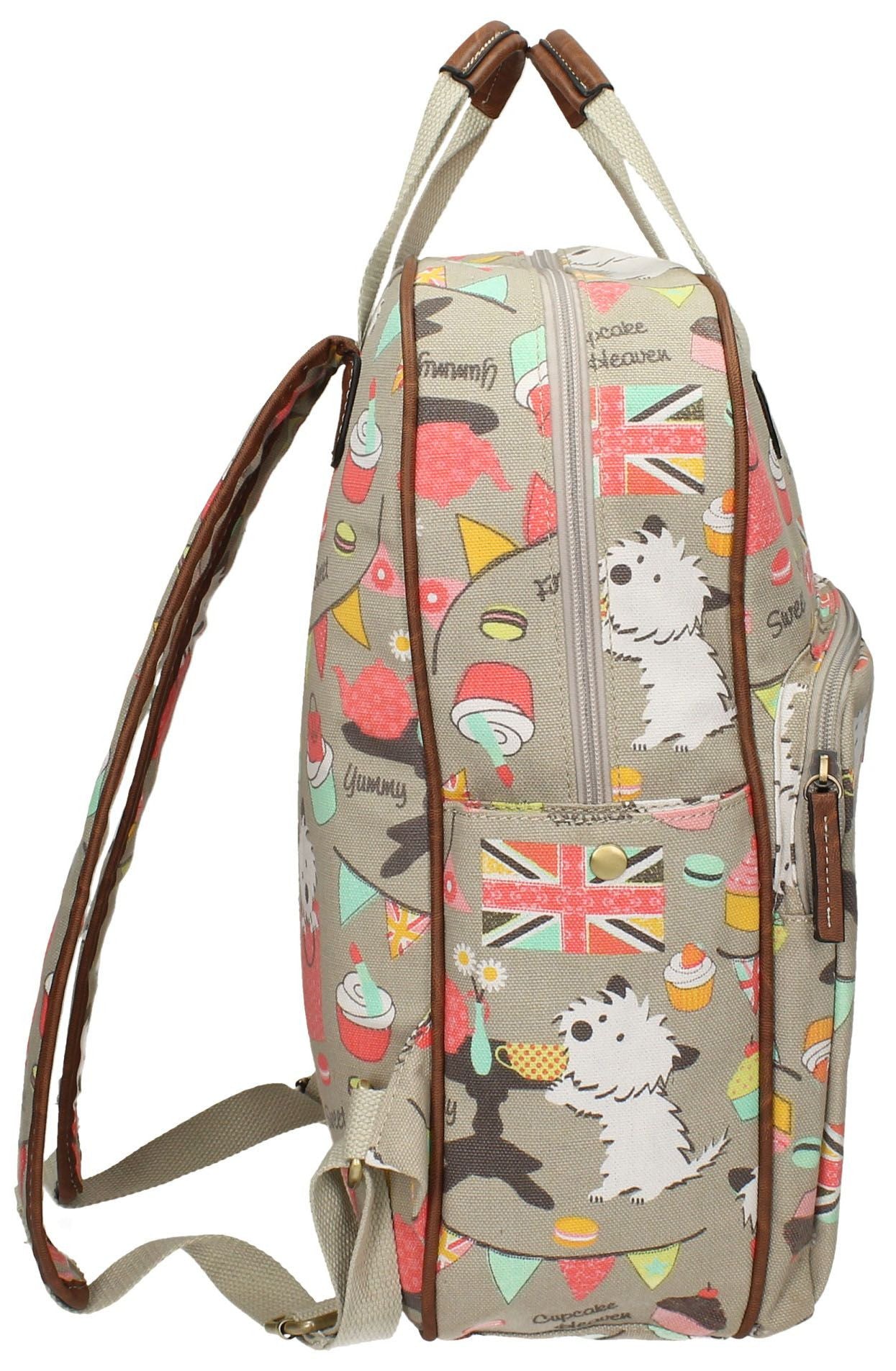 Swanky SwansBiba Dog Cupcake Backpack GreyBeautiful cheap school backpack bag