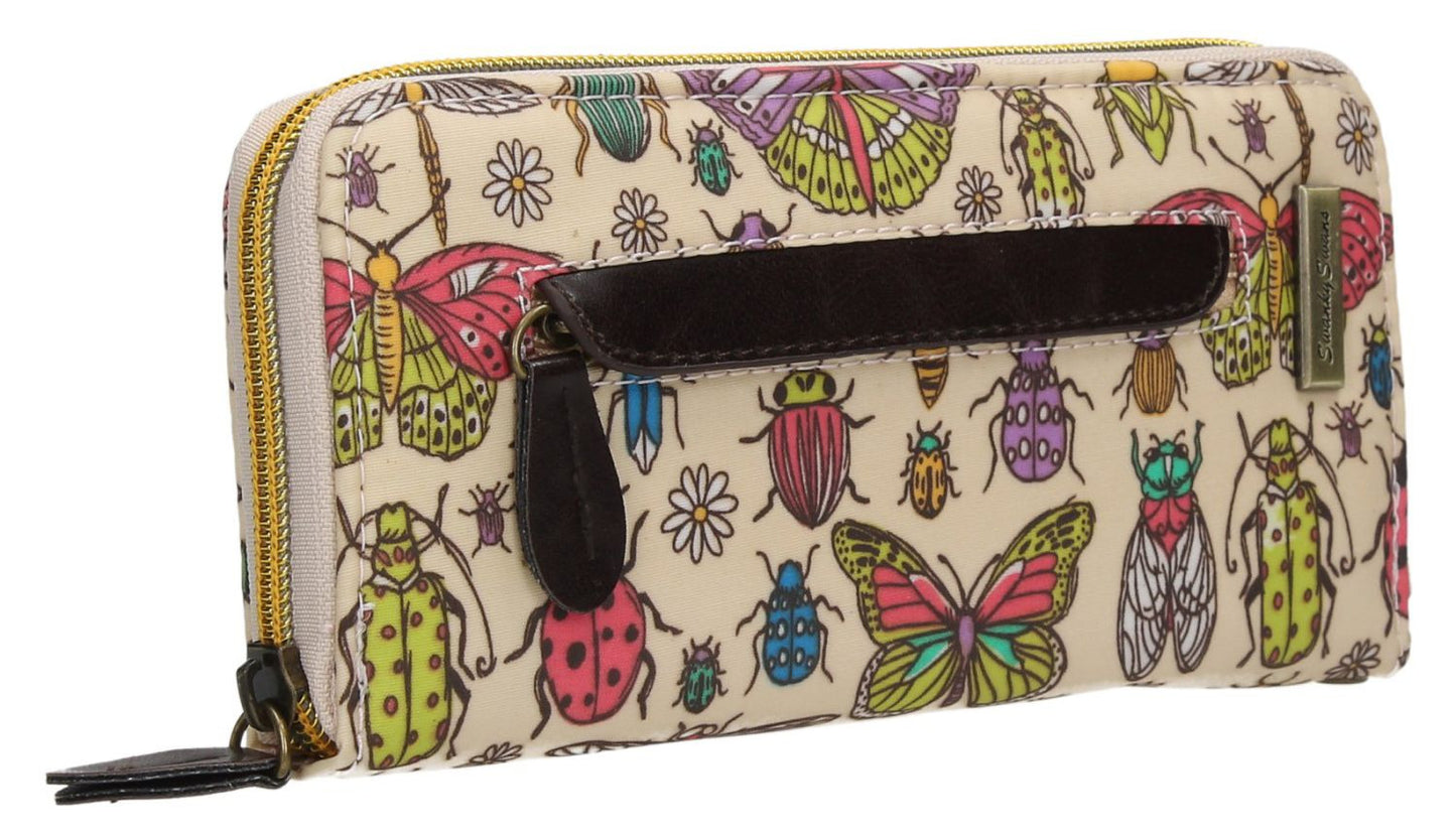 Swanky Swank Borella Butterfly & Bugs Front Zipper Detail PurseCheap Cute School Wallets Purses Bags Animal