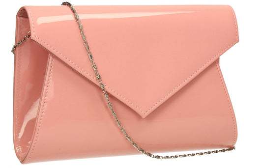 SWANKYSWANS Chrissy Envelope Clutch Bag Pink Cute Cheap Clutch Bag For Weddings School and Work