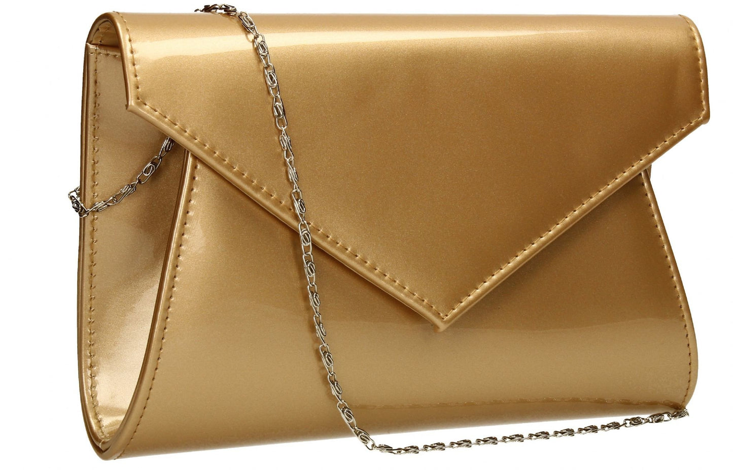 SWANKYSWANS Chrissy Envelope Clutch Bag Gold Cute Cheap Clutch Bag For Weddings School and Work