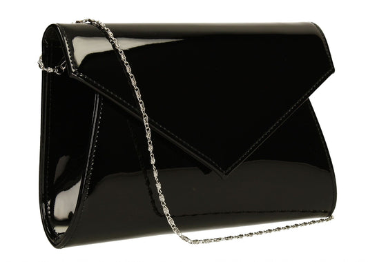 SWANKYSWANS Chrissy Envelope Clutch Bag Black Cute Cheap Clutch Bag For Weddings School and Work