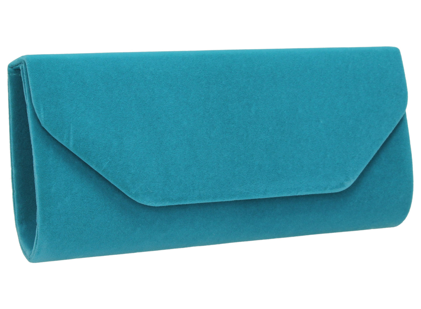 SWANKYSWANS Isabella Velvet Clutch Bag Light Blue Cute Cheap Clutch Bag For Weddings School and Work