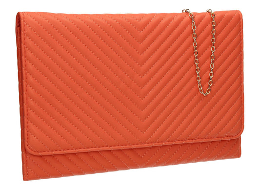 SWANKYSWANS Emmy Flapover Clutch Bag Coral