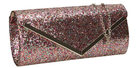 SWANKYSWANS Giselle Glitter Clutch Bag Multicolour