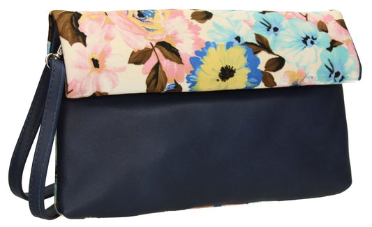 SWANKYSWANS Hannah Floral Clutch Bag Blue