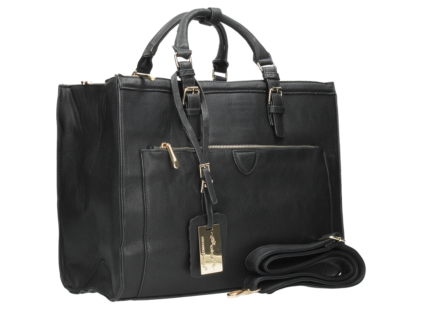 Swanky Swans Marcella Cosmo Handbag BlackPerfect for School, Weddings, Day out!