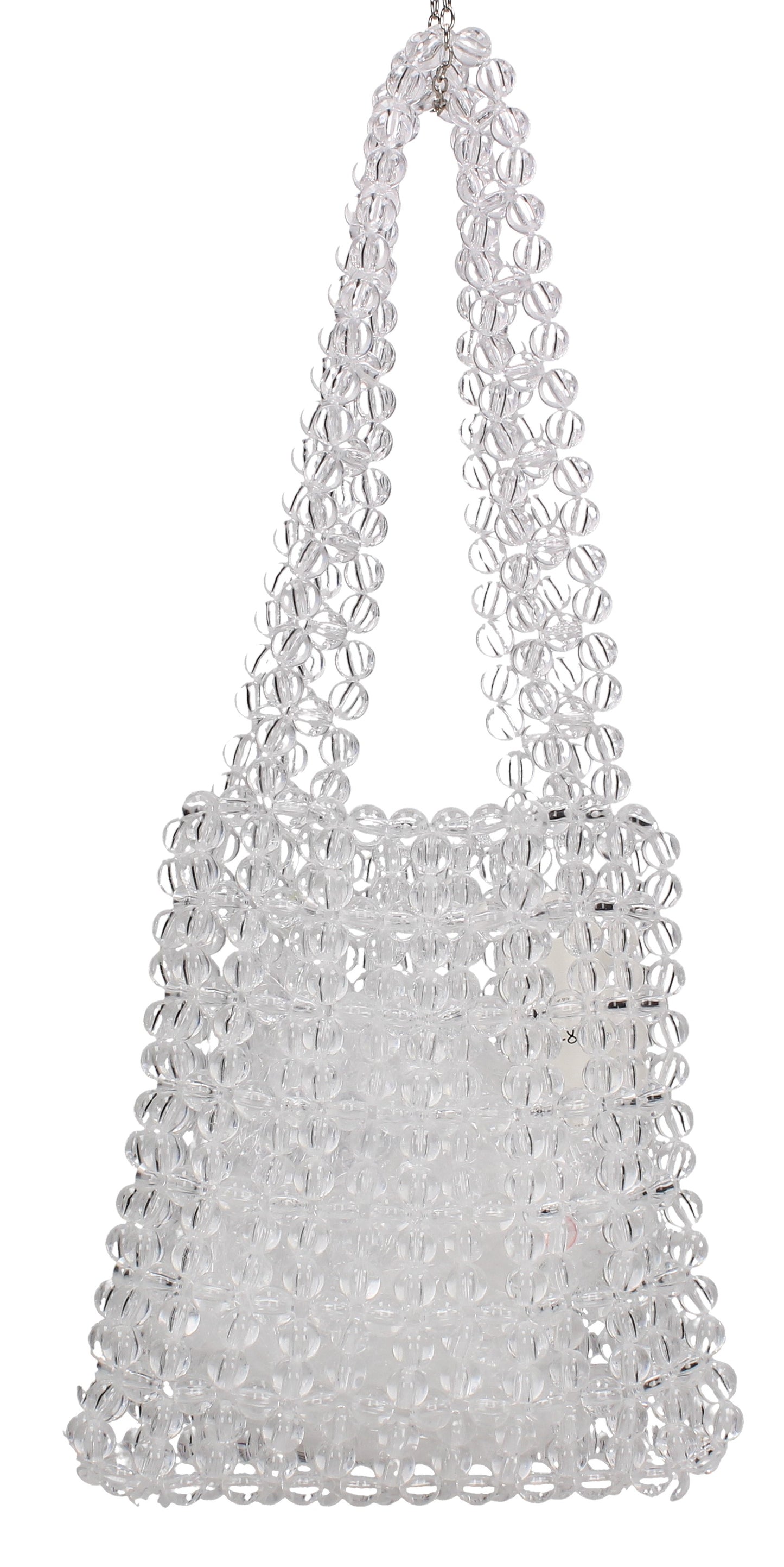 Masie Beaded Clear Acrylic Mini Tote Party Clutch Bag