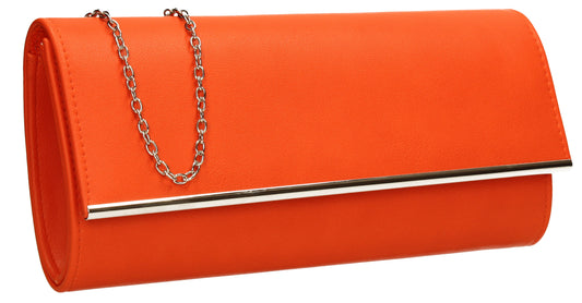 SWANKYSWANS Samantha Clutch Bag Orange Cute Cheap Clutch Bag For Weddings School and Work
