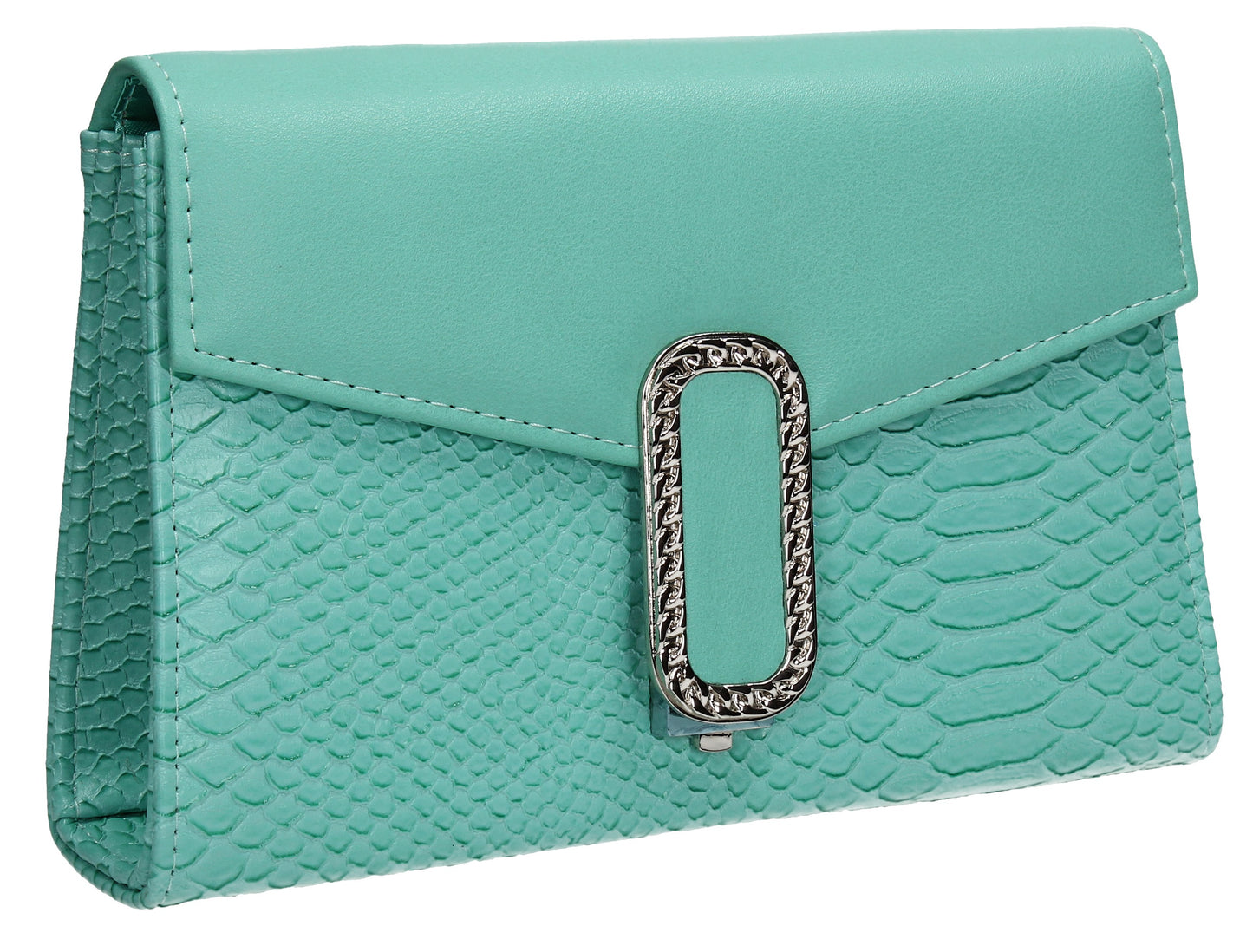 SWANKYSWANS Vanessa Clutch Bag Turquoise Cute Cheap Clutch Bag For Weddings School and Work