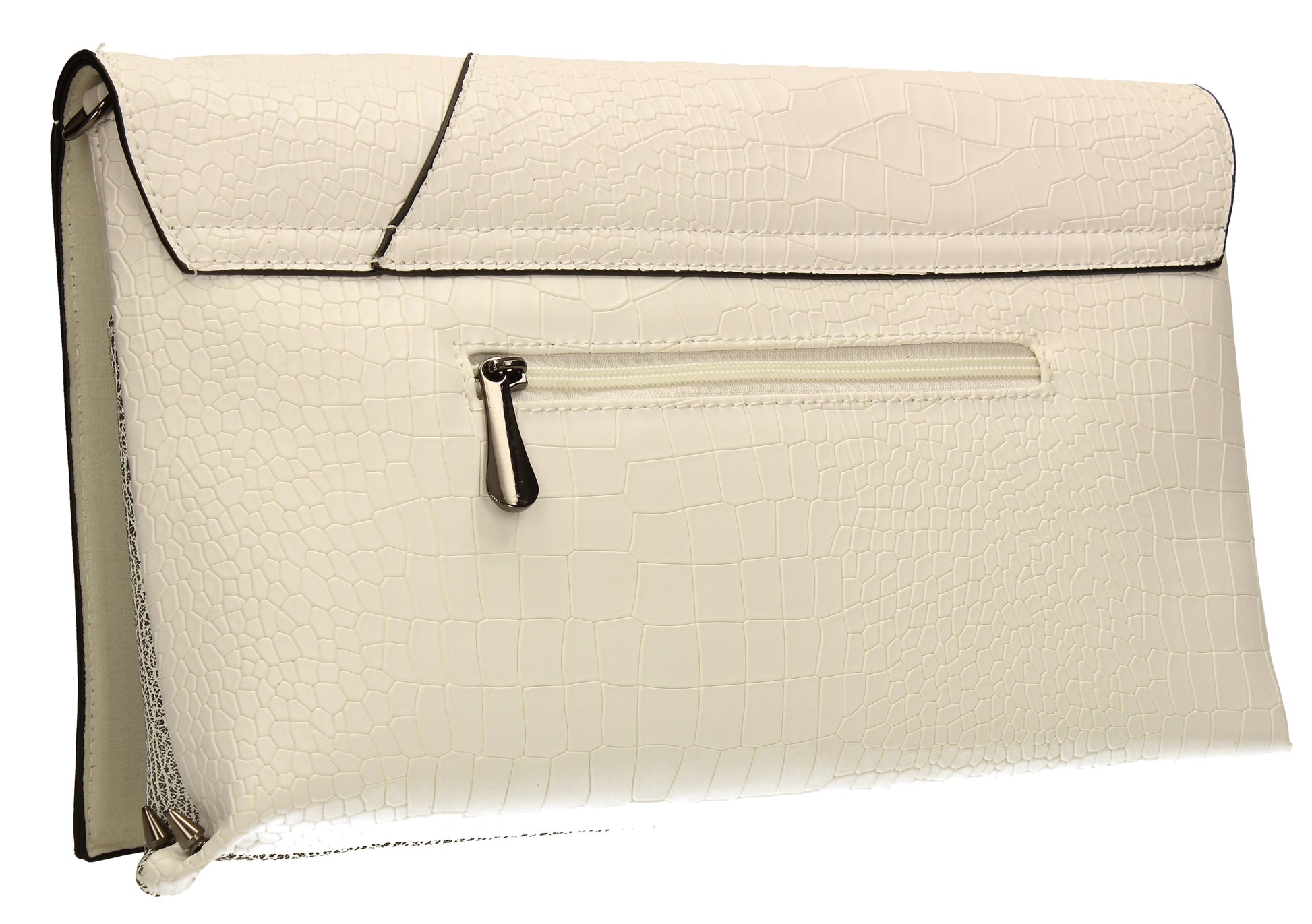 SWANKYSWANS Kristen Clutch Bag White Cute Cheap Clutch Bag For Weddings School and Work