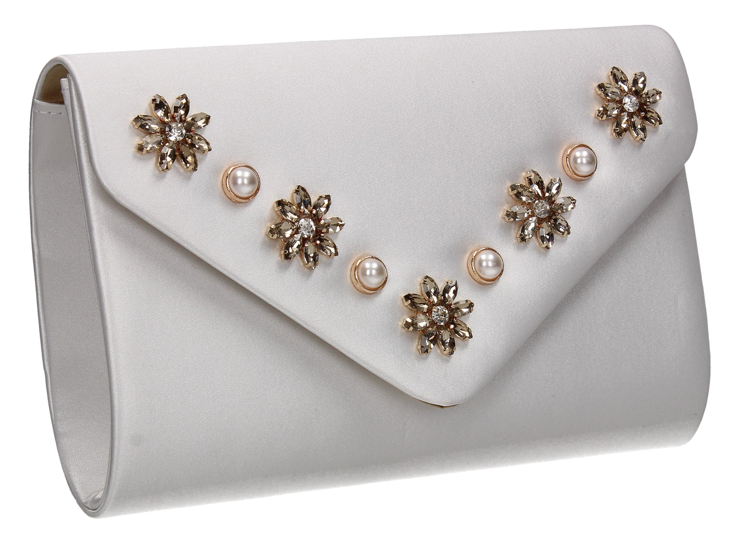 SWANKYSWANS Leila Clutch Bag Cream Cute Cheap Clutch Bag For Weddings School and Work