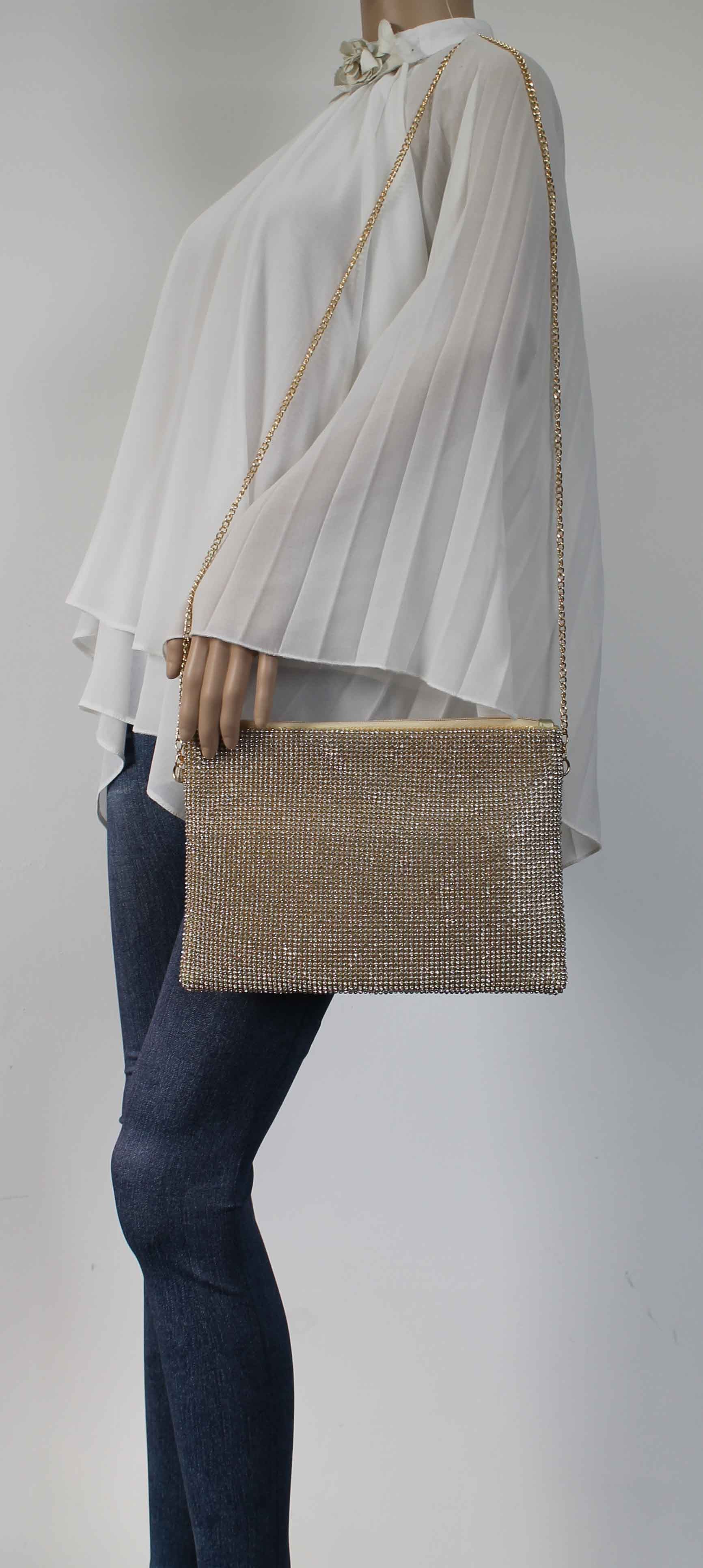 SWANKYSWANS Marla Slim Clutch Bag Gold Cute Cheap Clutch Bag For Weddings School and Work