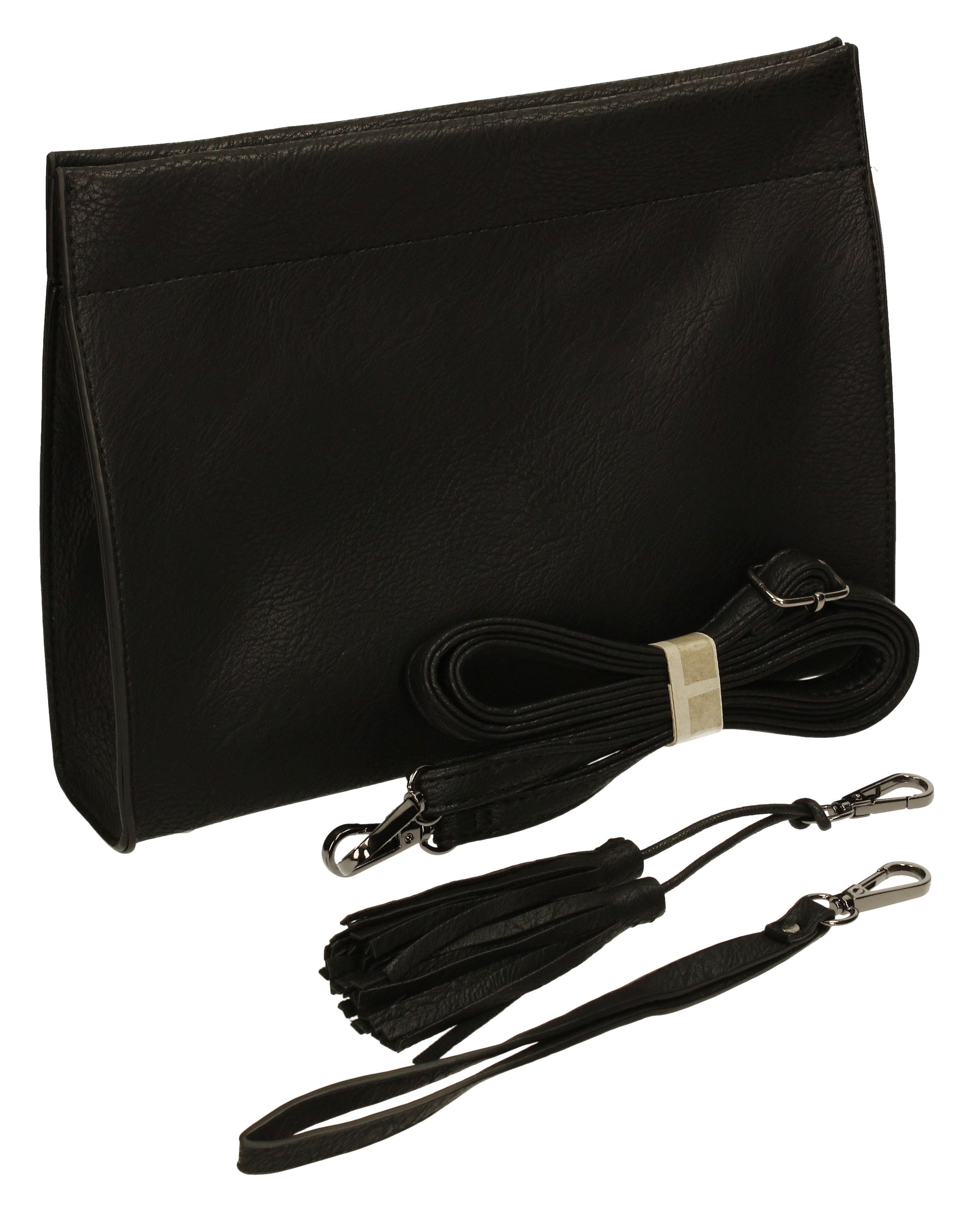 SWANKYSWANS Dina Tassel Clutch Bag Black Cute Cheap Clutch Bag For Weddings School and Work