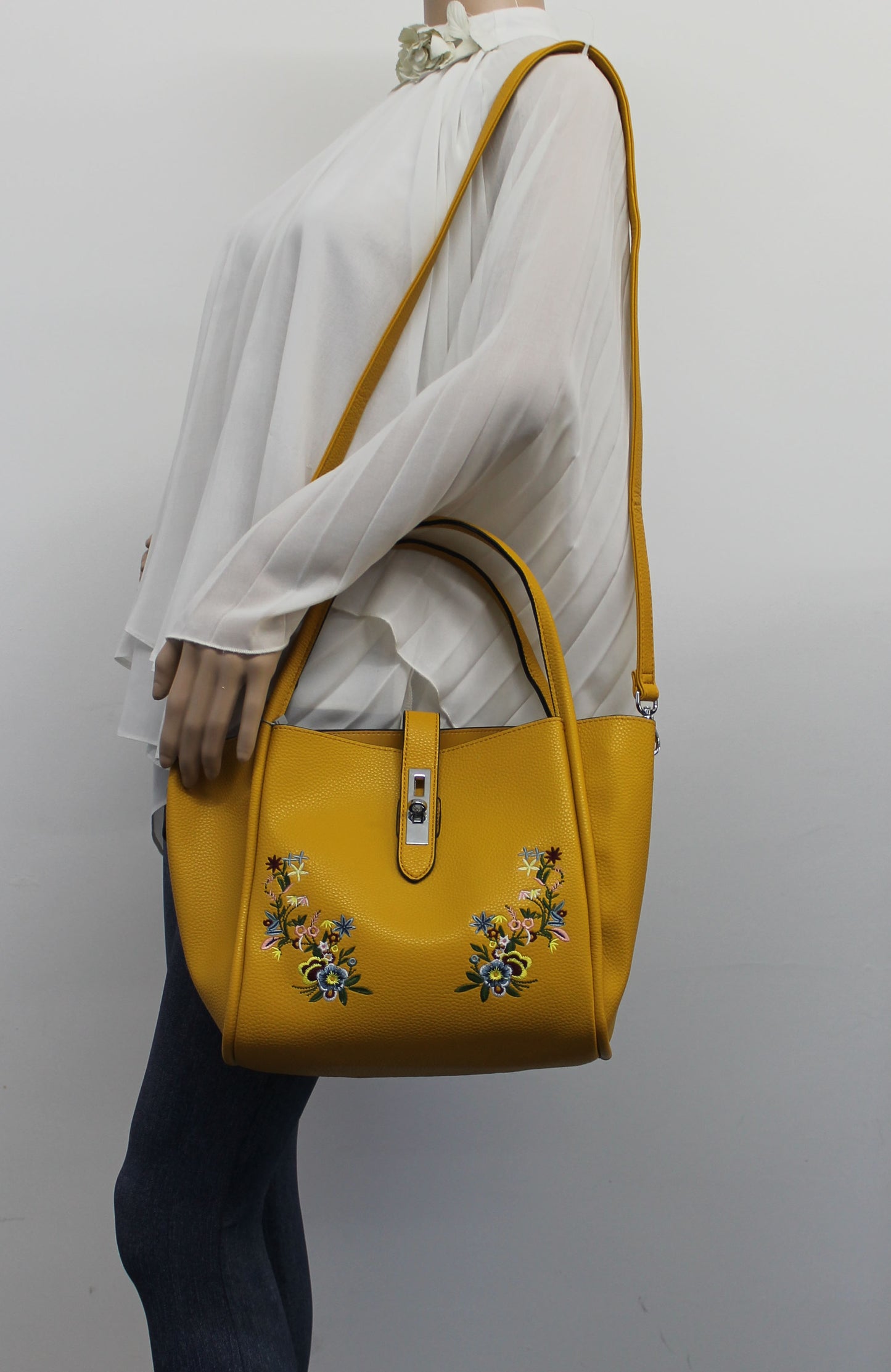 Rosie Summer Tote Handbag Primrose YellowBeautiful Cute Animal Faux Leather Clutch Bag Handles Strap Summer School