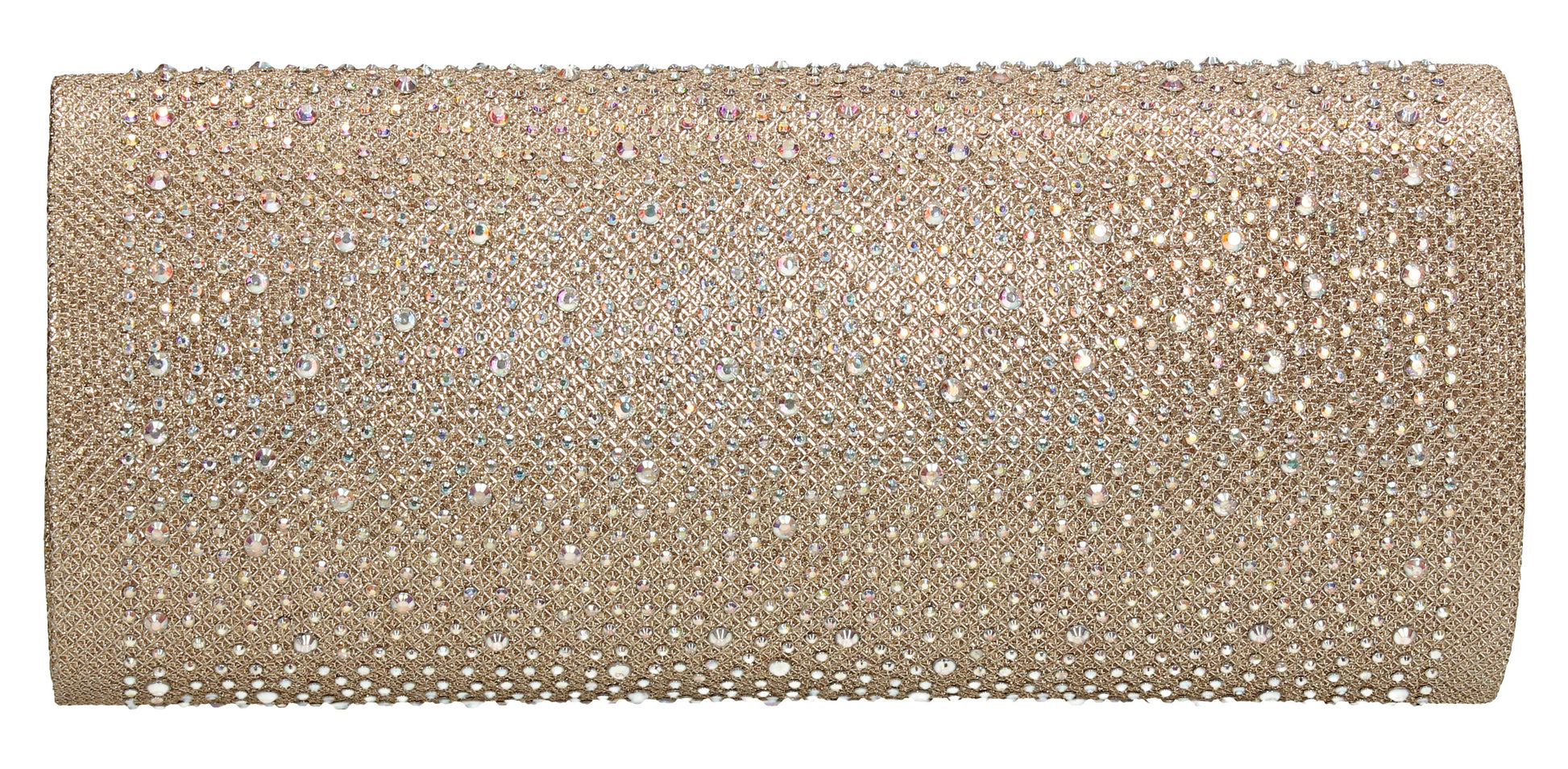 SWANKYSWANS Esther Glitter Diamante Clutch Bag Champagne Cute Cheap Clutch Bag For Weddings School and Work