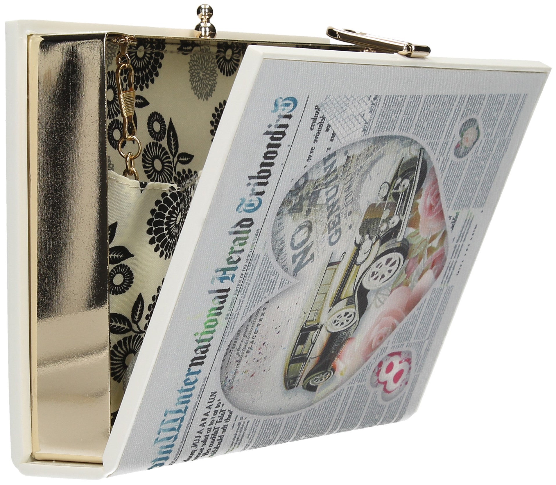 SWANKYSWANS Quirky Newspaper Box Clutch Cute Cheap Clutch Bag For Weddings School and Work