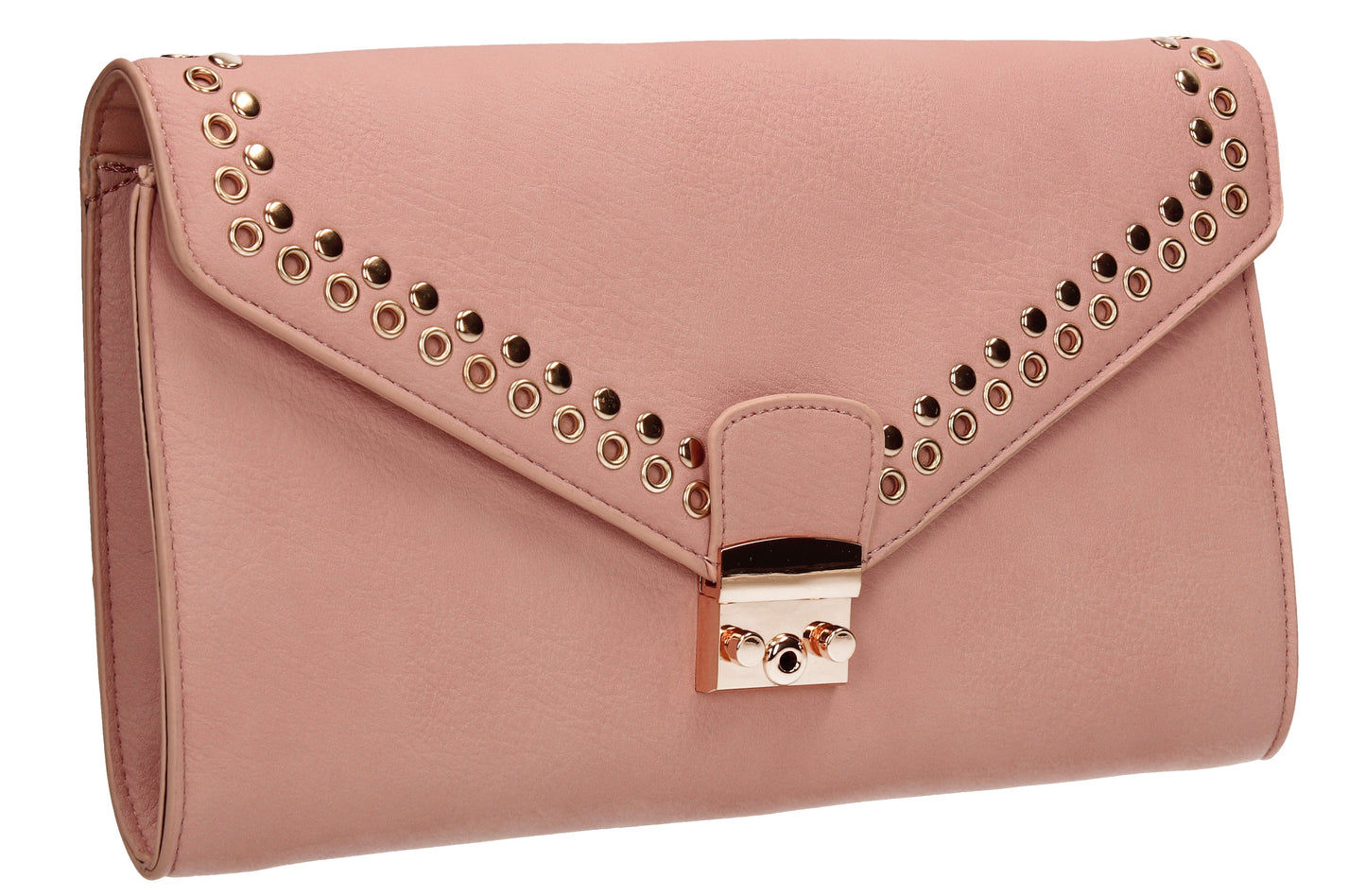 SWANKYSWANS Beni Clutch Bag Pink Cute Cheap Clutch Bag For Weddings School and Work