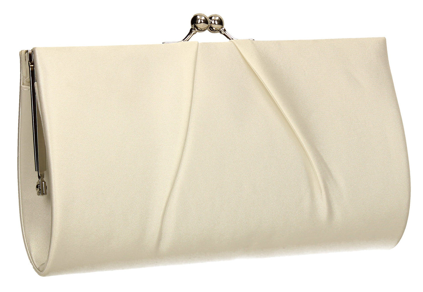 SWANKYSWANS Katy Satin Clutch Bag Ivory Cute Cheap Clutch Bag For Weddings School and Work