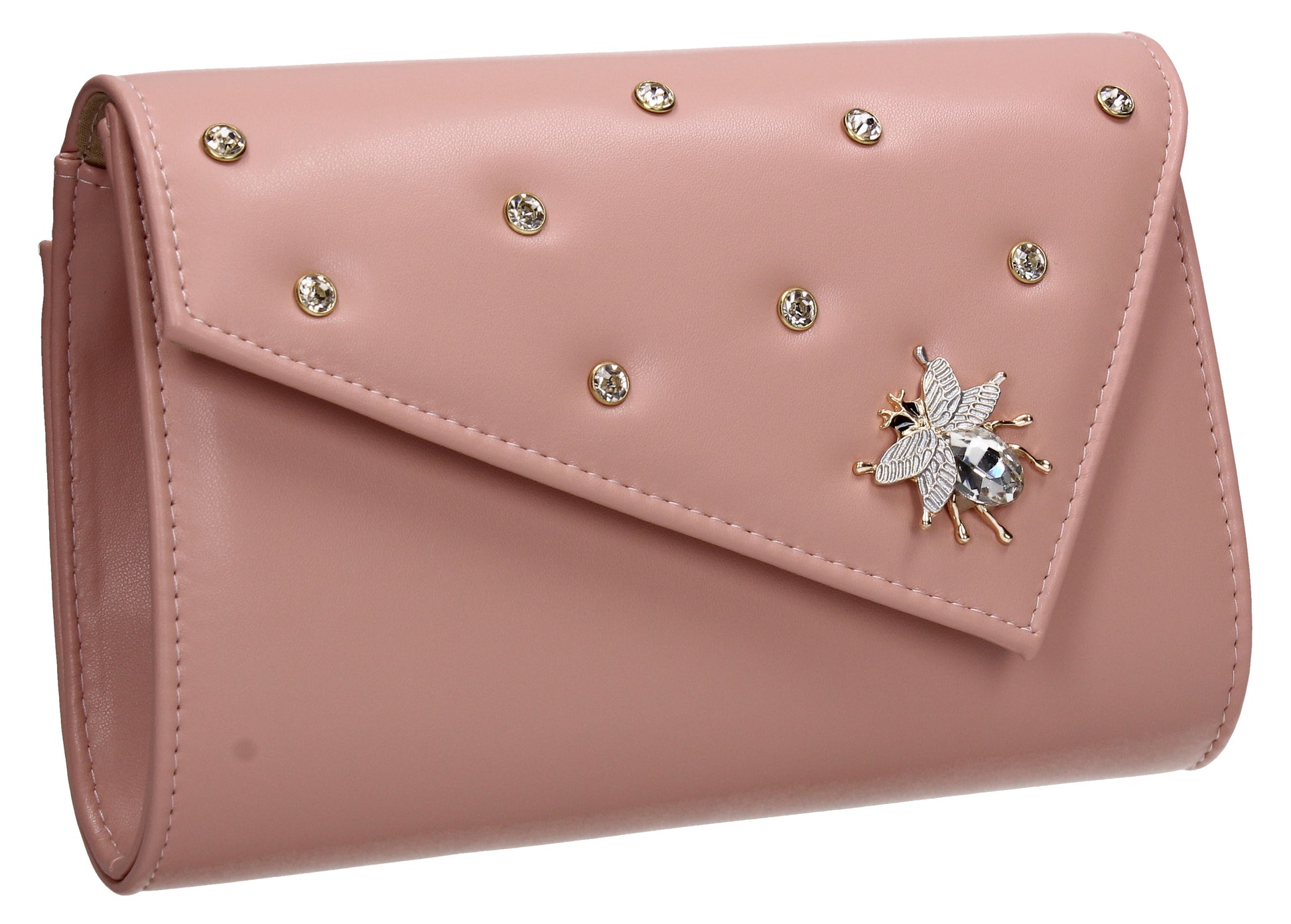 SWANKYSWANS Nylah Clutch Bag Pink Cute Cheap Clutch Bag For Weddings School and Work