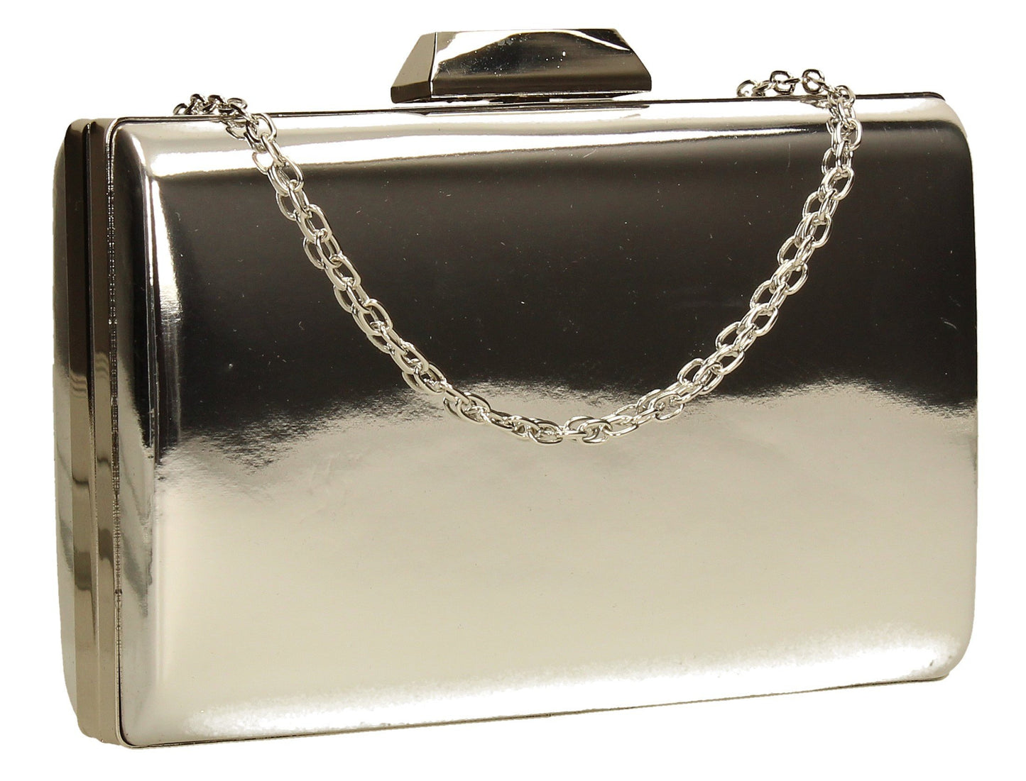 SWANKYSWANS Arizona Metallic Clutch Bag Silver Cute Cheap Clutch Bag For Weddings School and Work