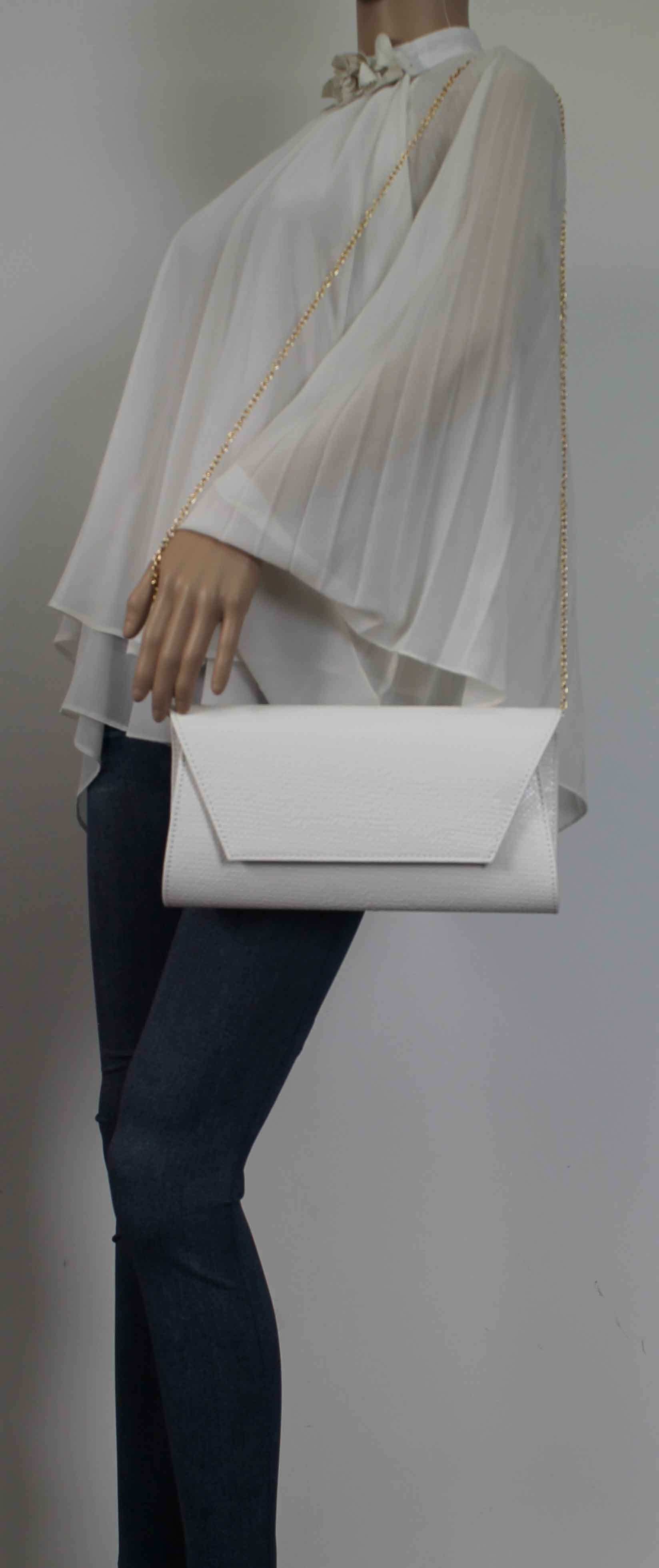 SWANKYSWANS Merci Micro Clutch Bag White Cute Cheap Clutch Bag For Weddings School and Work