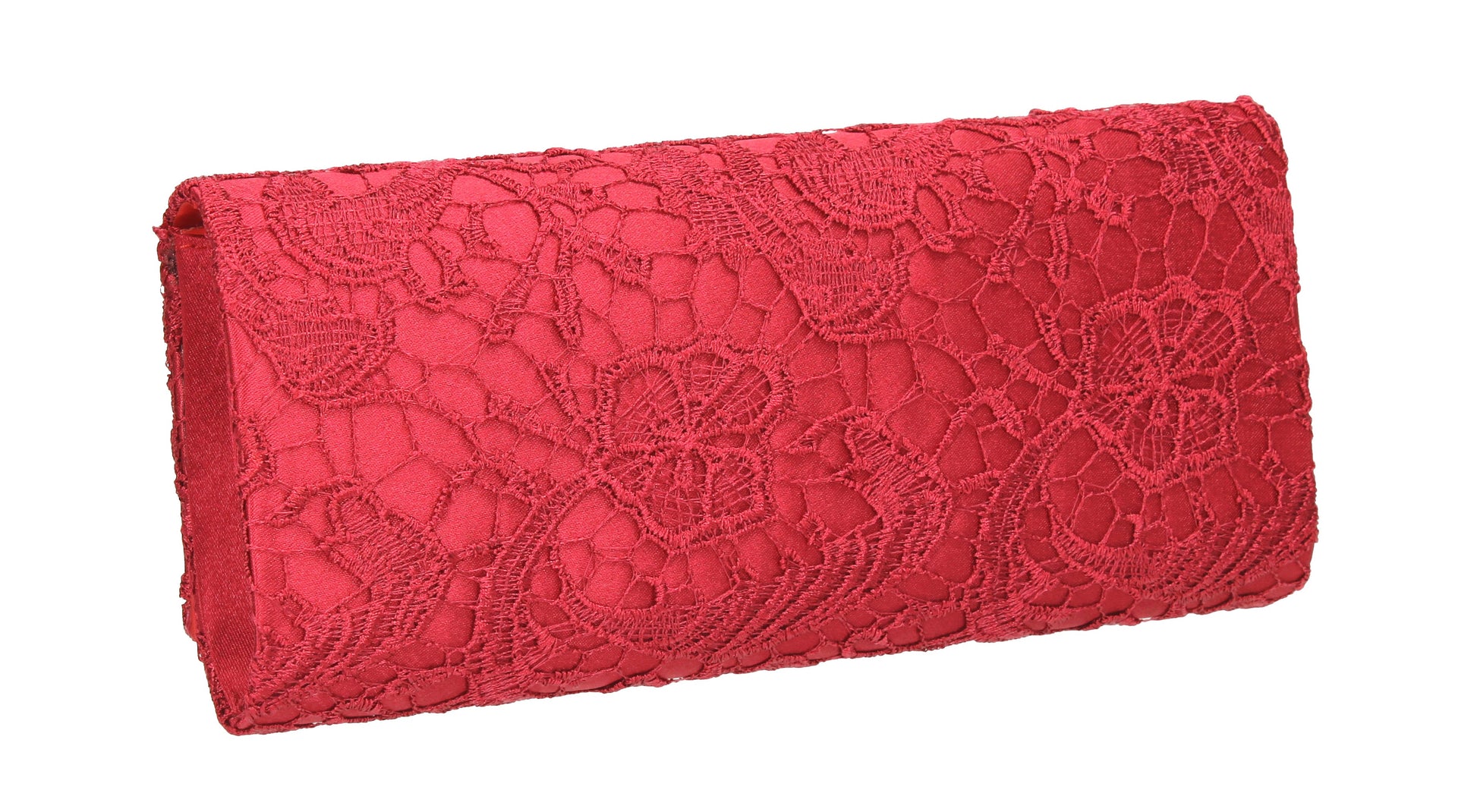 SWANKYSWANS Rachel Lace Clutch Bag Red Cute Cheap Clutch Bag For Weddings School and Work