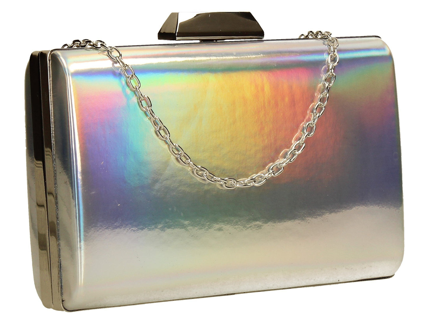 SWANKYSWANS Arizona Metallic Clutch Bag Holograpic Cute Cheap Clutch Bag For Weddings School and Work