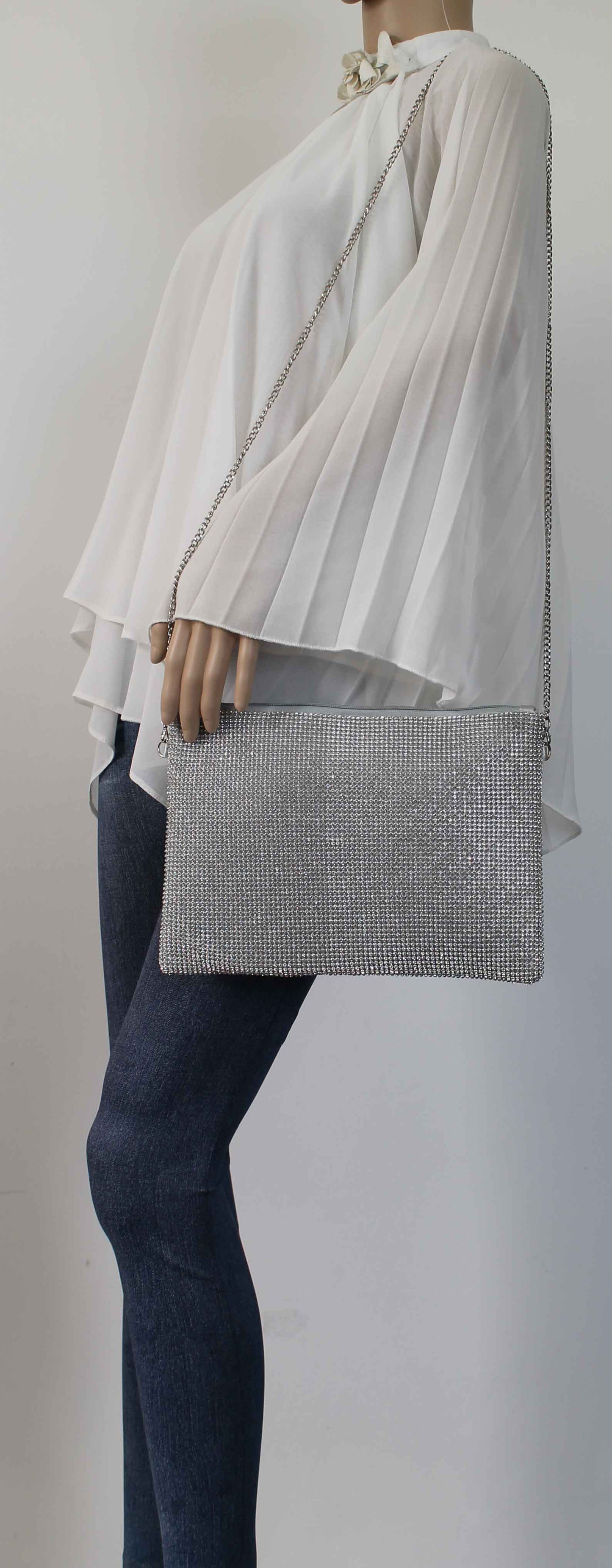 SWANKYSWANS Marla Slim Clutch Bag Silver Cute Cheap Clutch Bag For Weddings School and Work