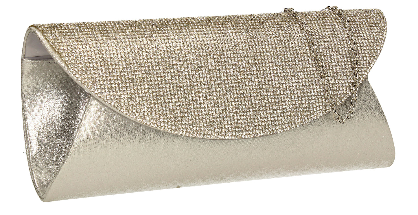 SWANKYSWANS Merylin Clutch Bag Silver Cute Cheap Clutch Bag For Weddings School and Work