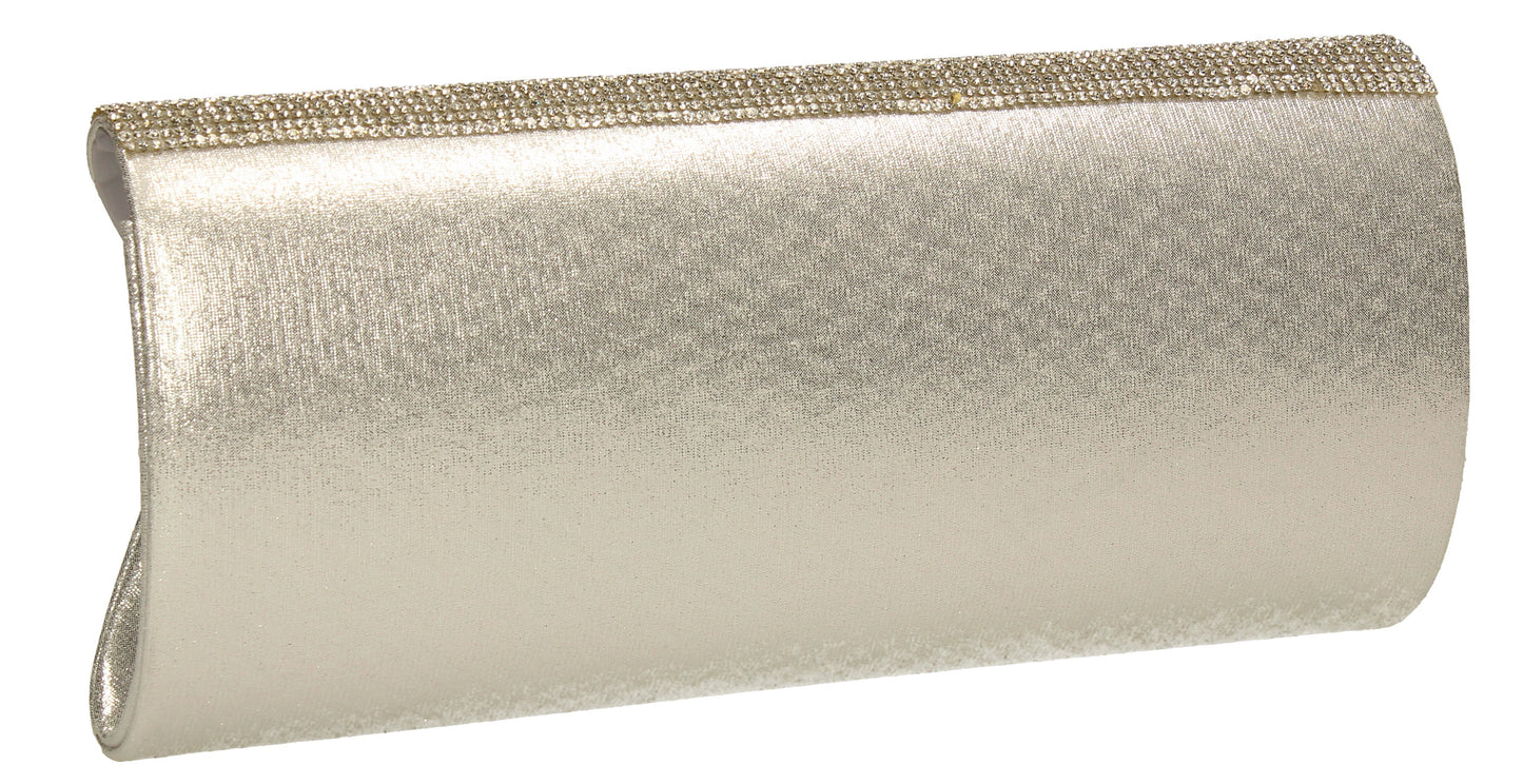 SWANKYSWANS Merylin Clutch Bag Silver Cute Cheap Clutch Bag For Weddings School and Work
