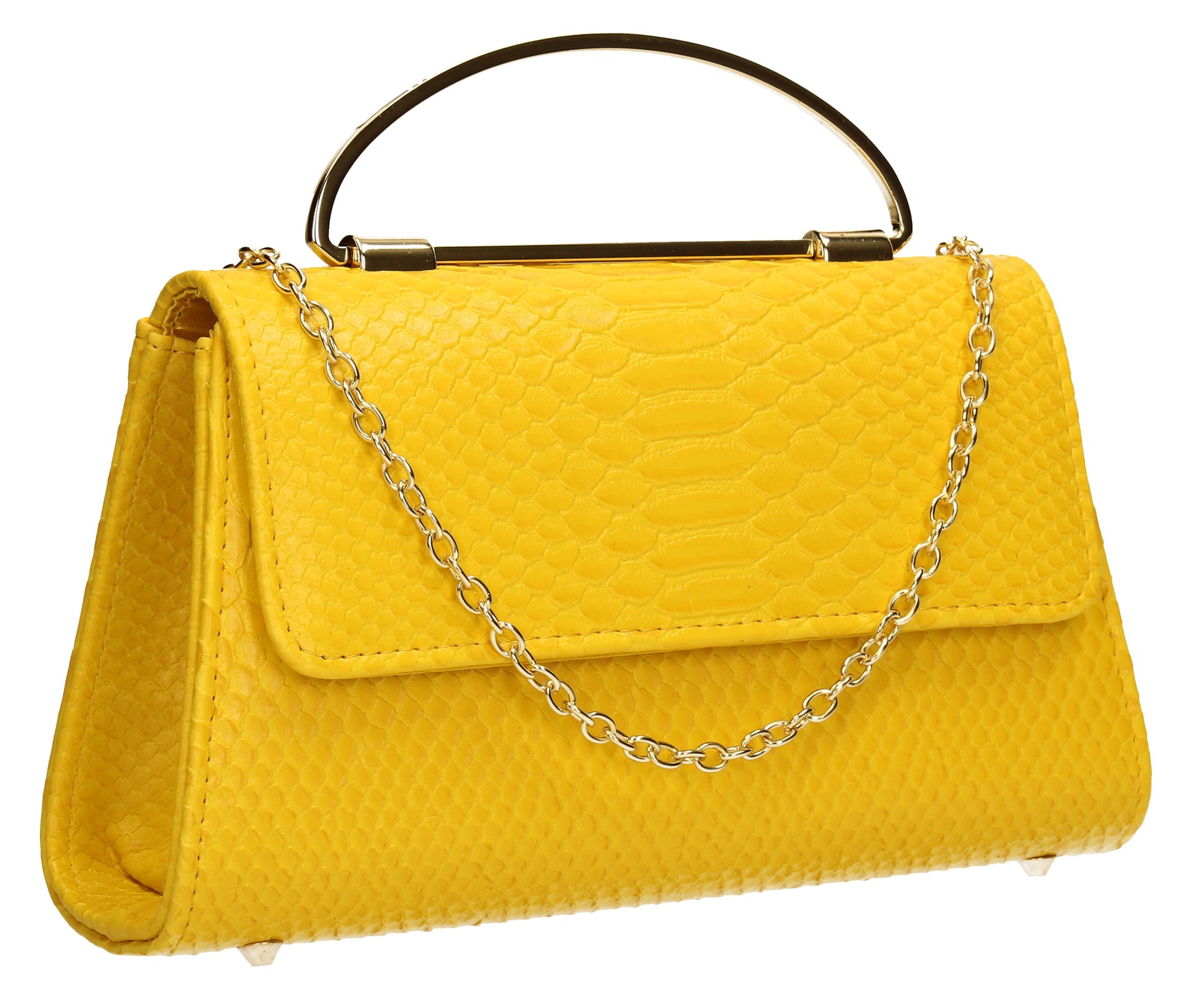 SWANKYSWANS Laura Clutch Bag Yellow Cute Cheap Clutch Bag For Weddings School and Work