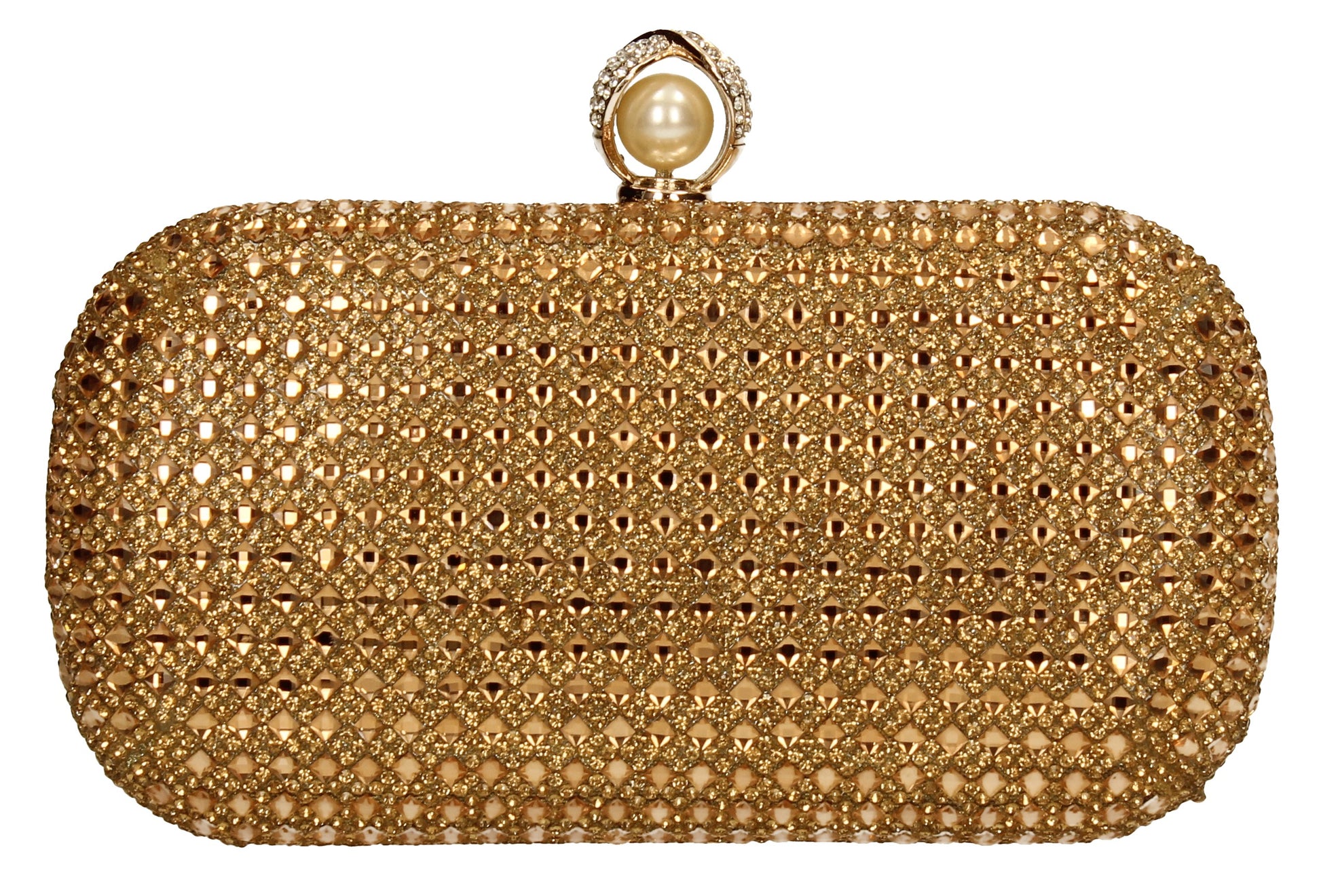SWANKYSWANS Elsie Diamante Clutch Bag Gold Cute Cheap Clutch Bag For Weddings School and Work