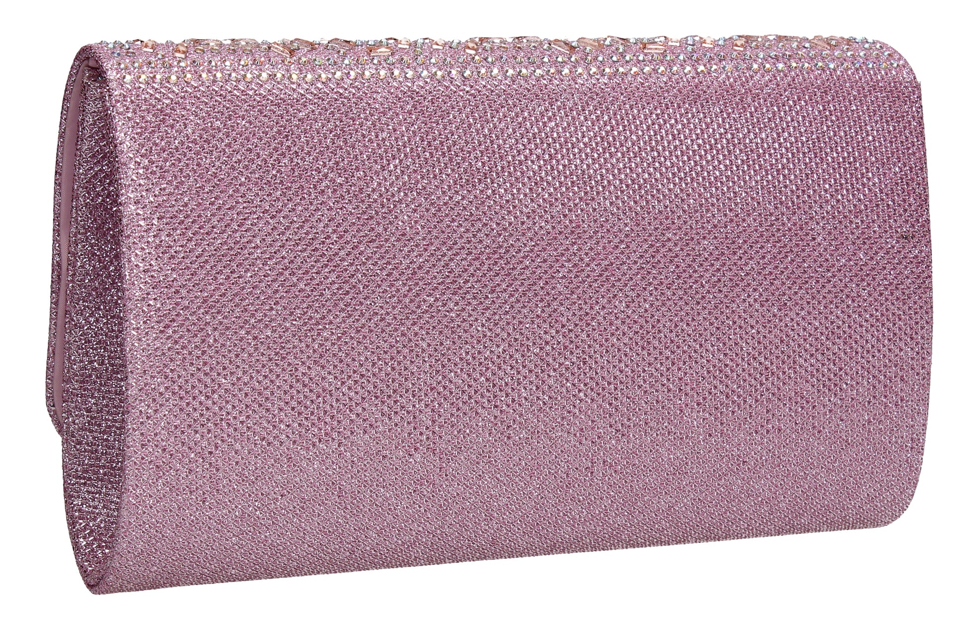 SWANKYSWANS Sophie Diamante Clutch Bag Pink Cute Cheap Clutch Bag For Weddings School and Work