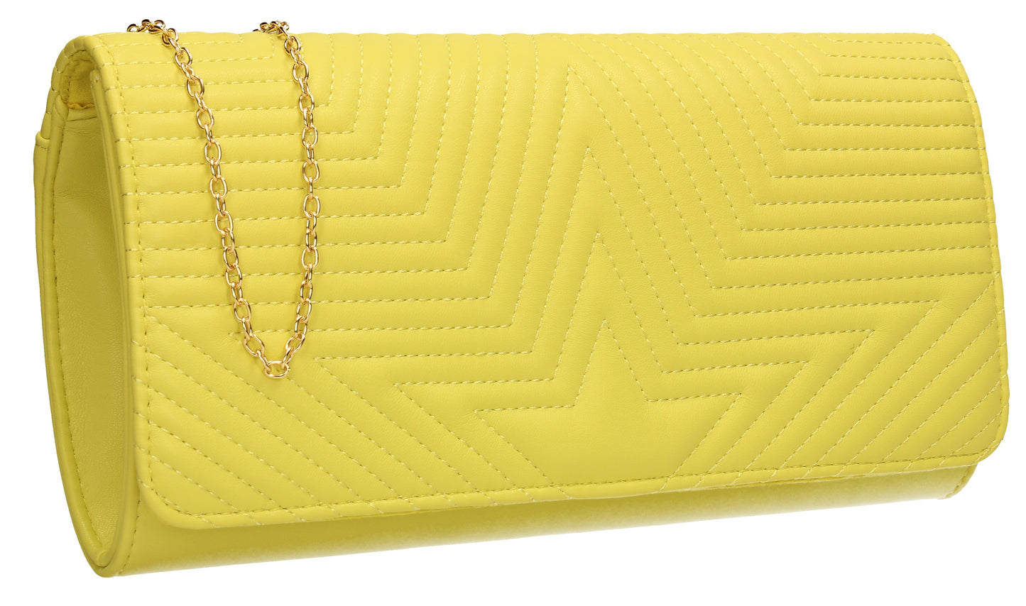 SWANKYSWANS Michelle Clutch Bag Yellow Cute Cheap Clutch Bag For Weddings School and Work